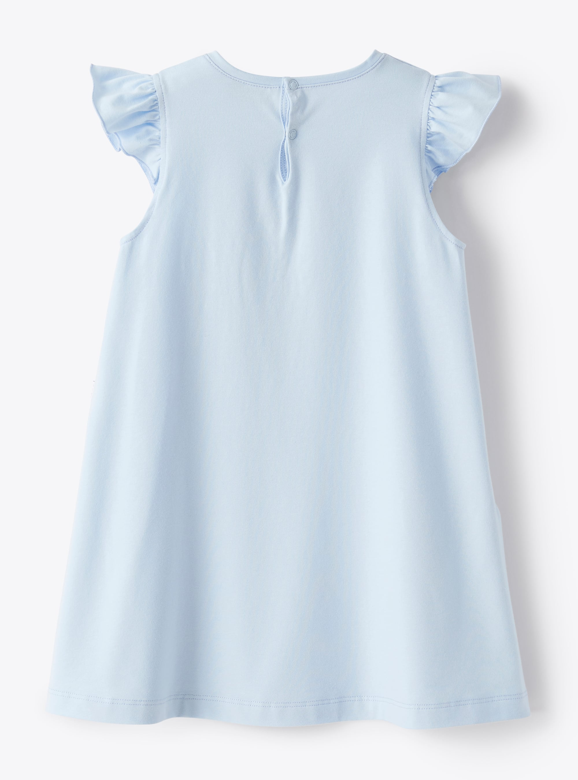 Dress in jersey with butterfly - Light blue | Il Gufo