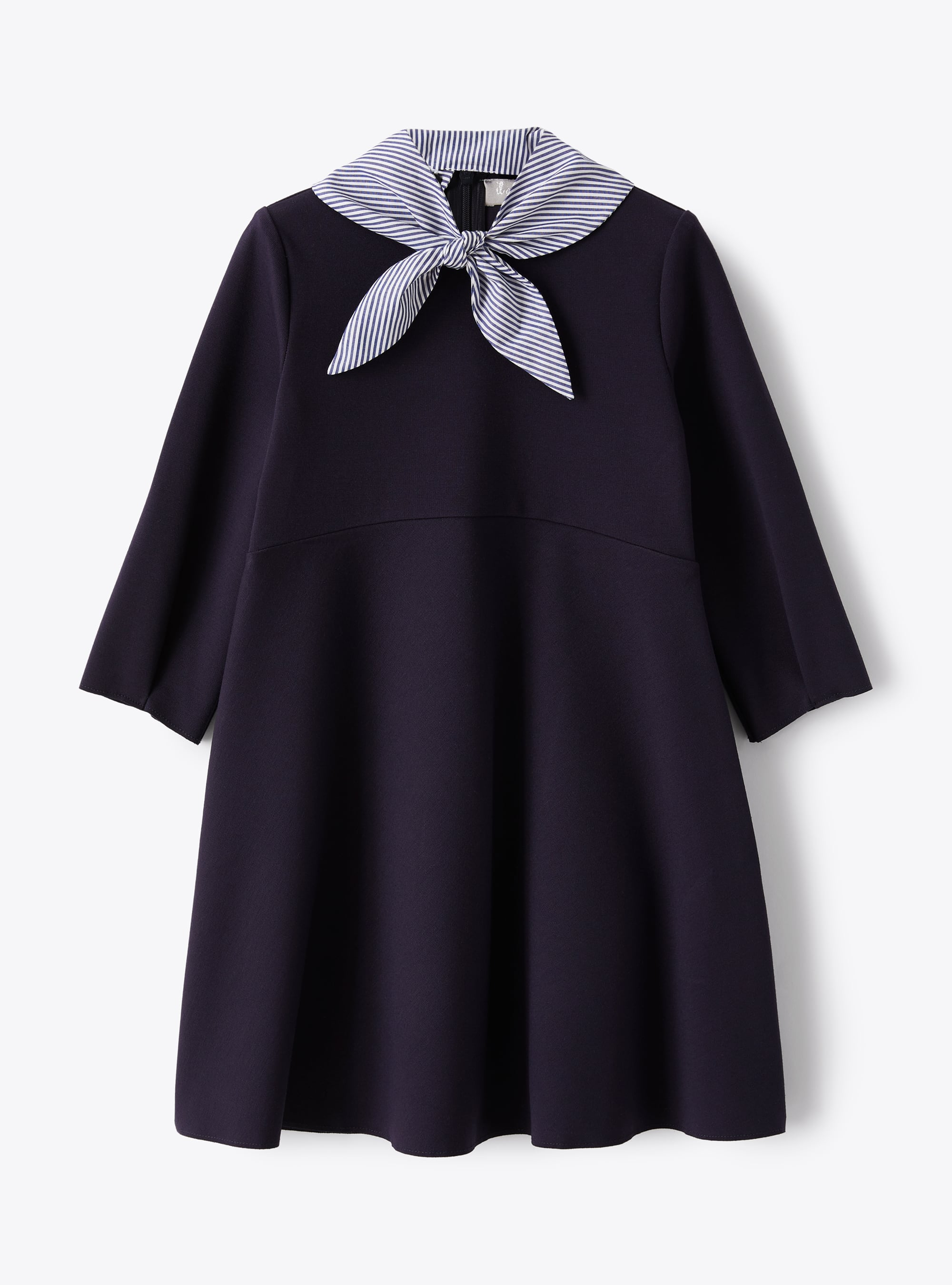 Dress with removable scarf - Blue | Il Gufo