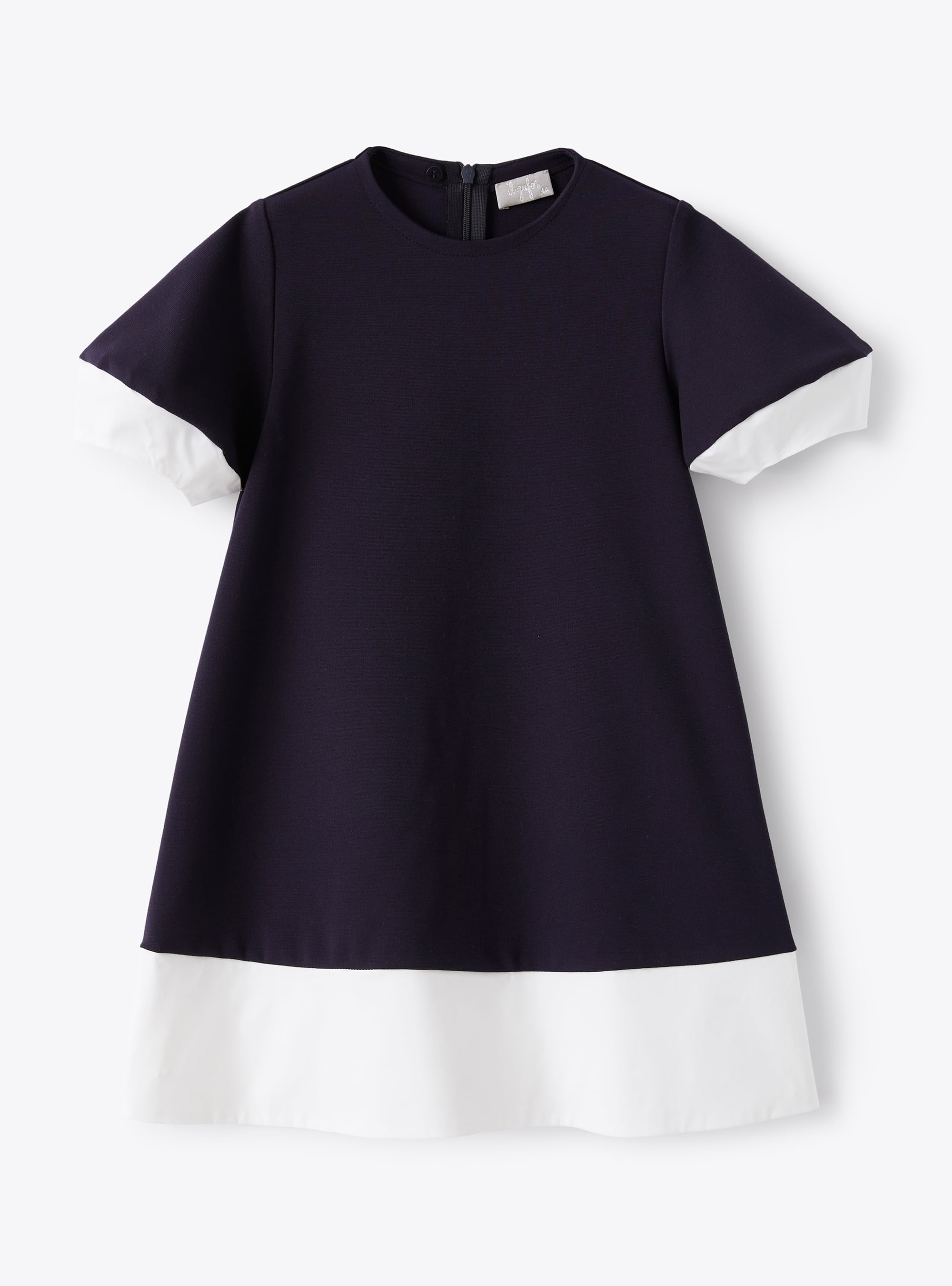 Dress with removable collar - Blue | Il Gufo