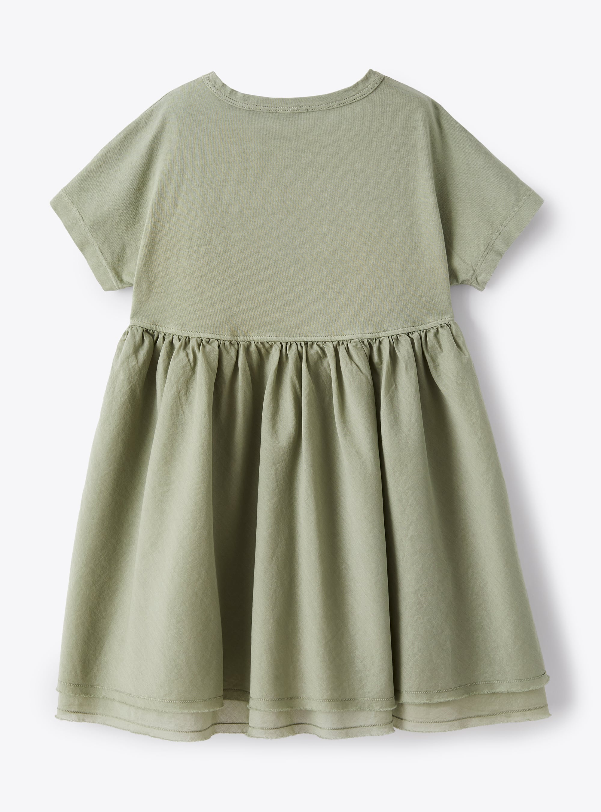 Dress in organic-cotton jersey - Green | Il Gufo