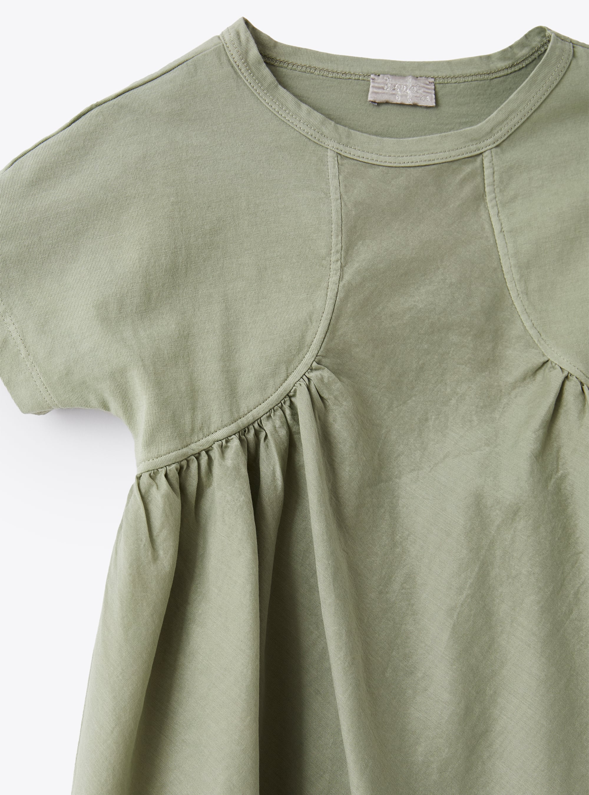 Robe en jersey de coton biologique - Vert | Il Gufo