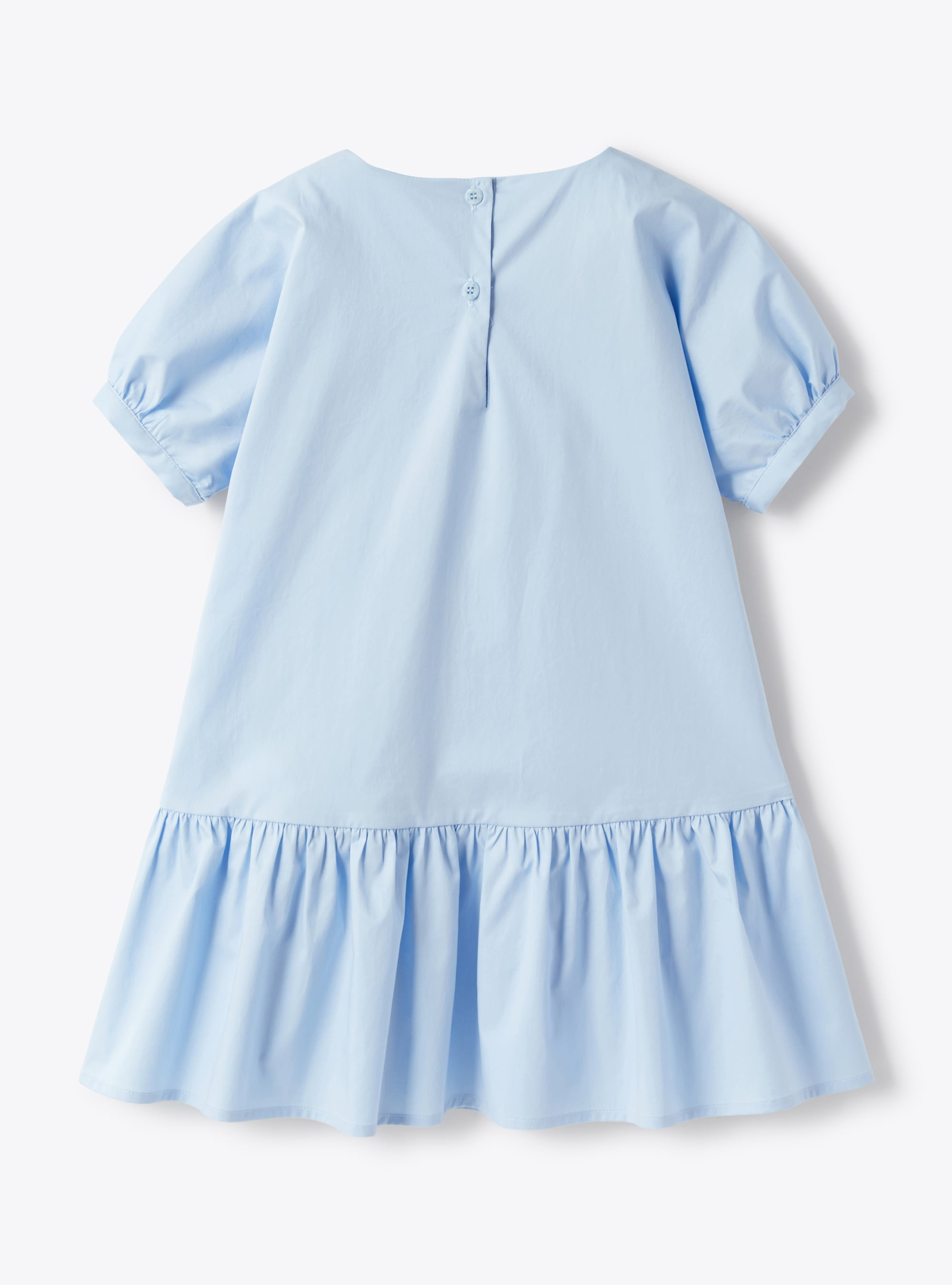 Dress in stretch sateen - Light blue | Il Gufo