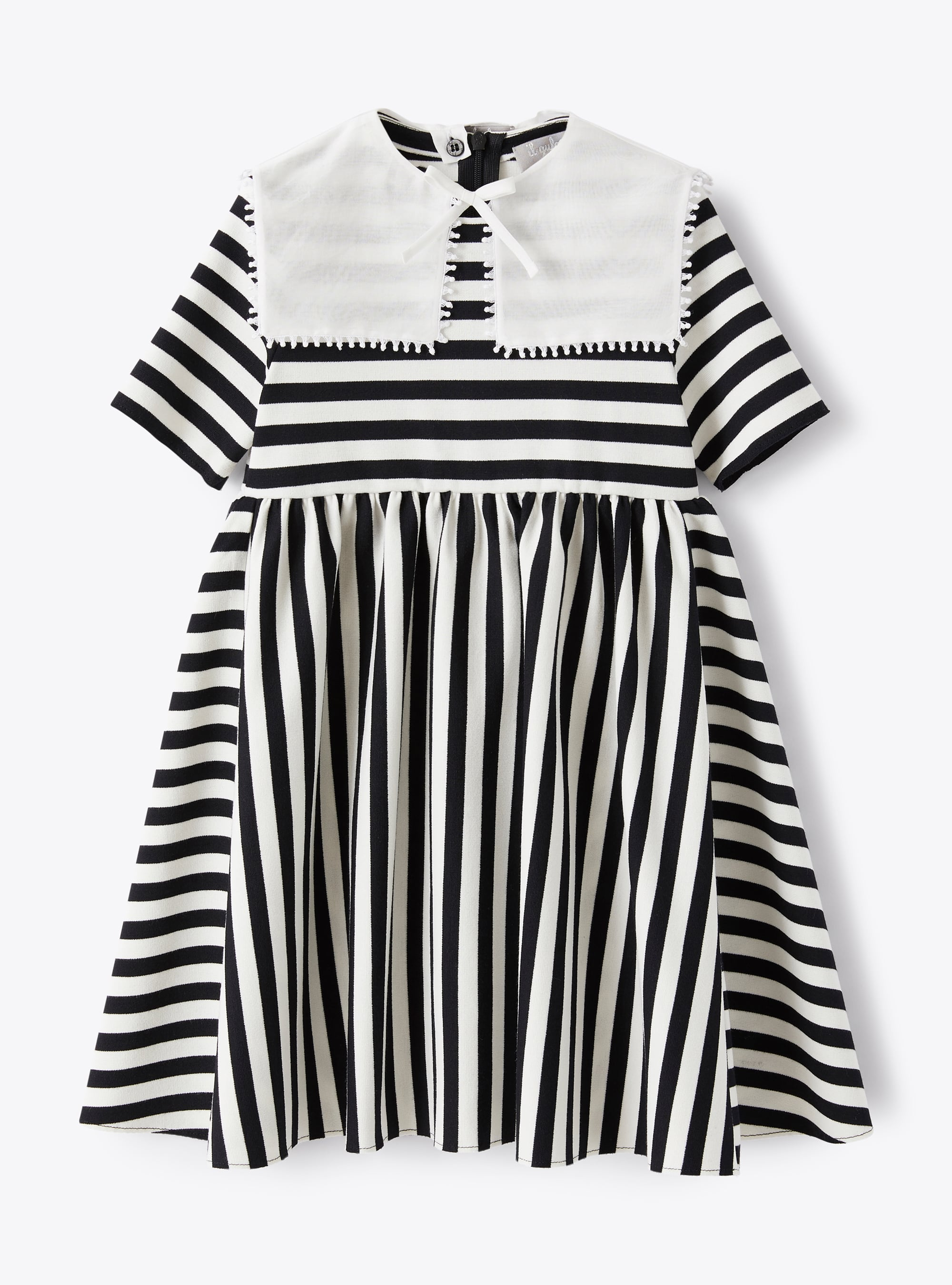 Dress in striped romanite jersey - Dresses - Il Gufo
