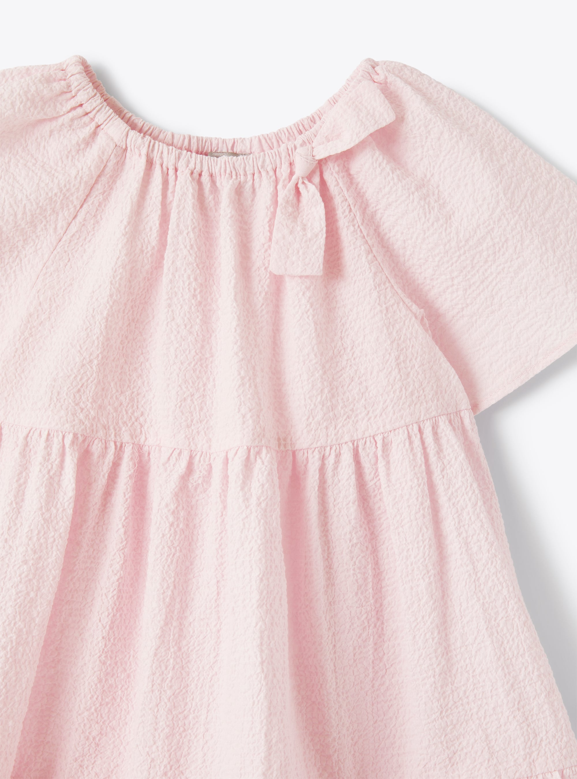 Dress in textured pink fabric - Pink | Il Gufo