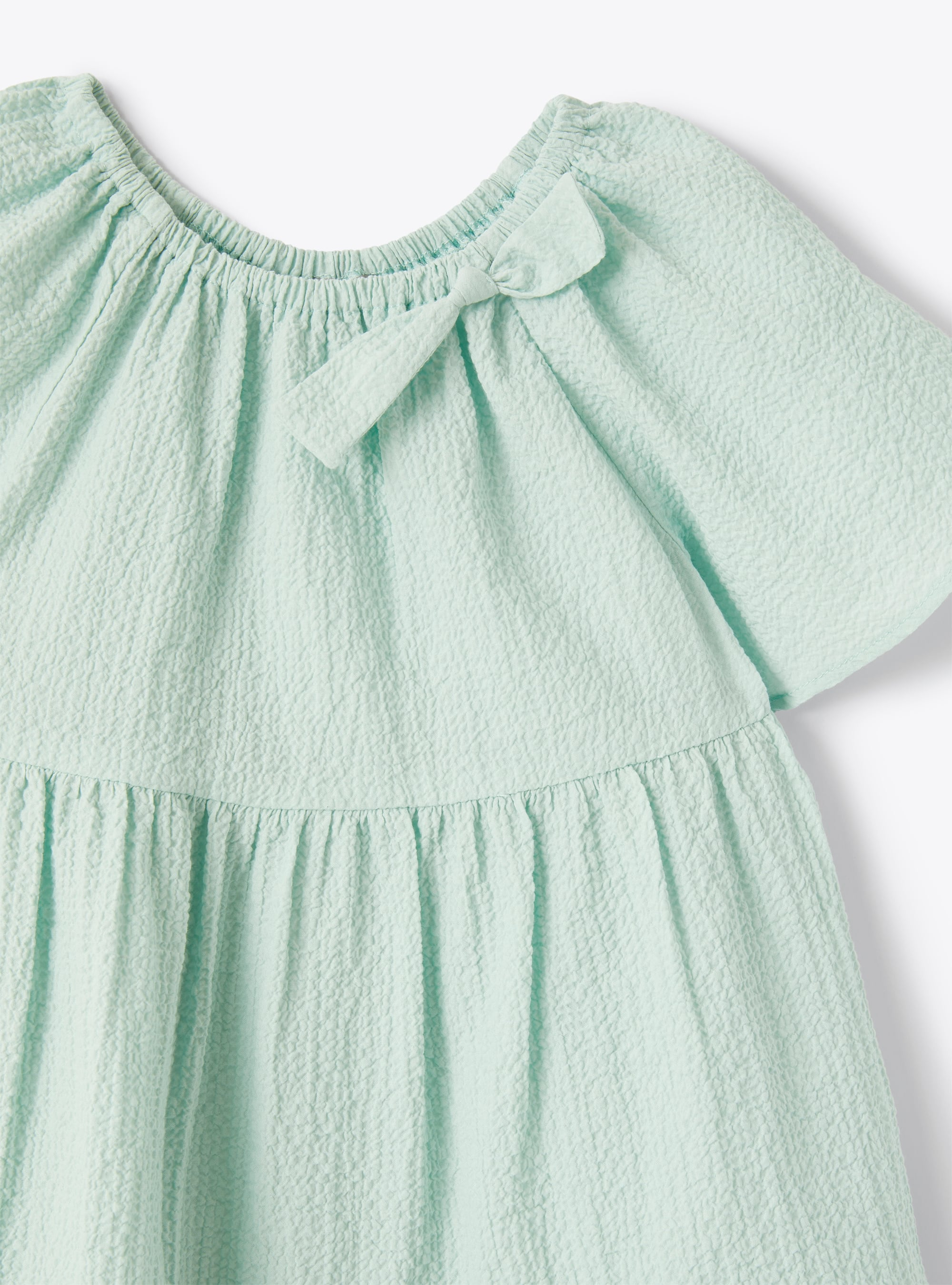 Robe en tissu gaufré vert - Vert | Il Gufo