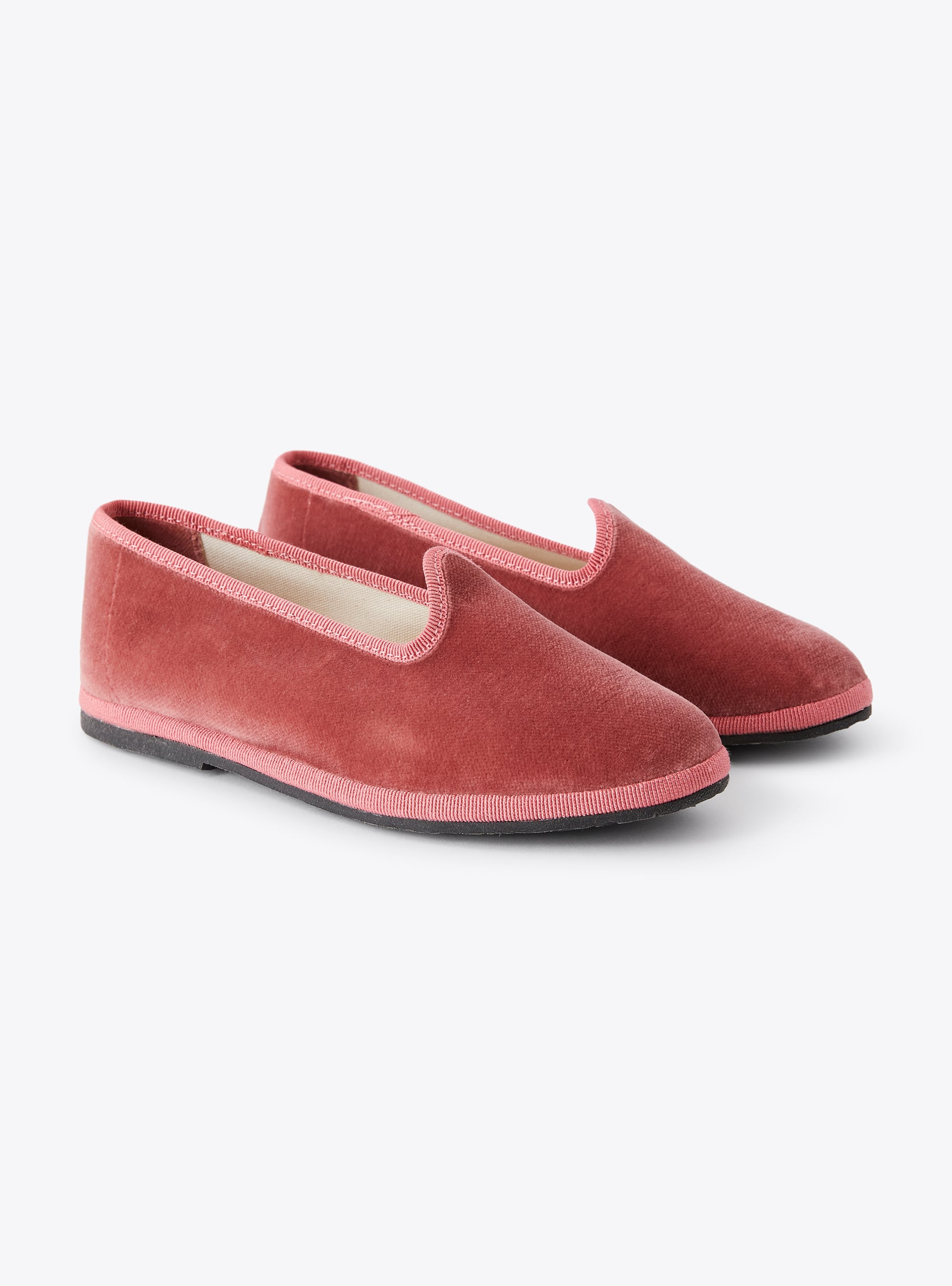 Slipper aus rosa Samt - Schuhe - Il Gufo
