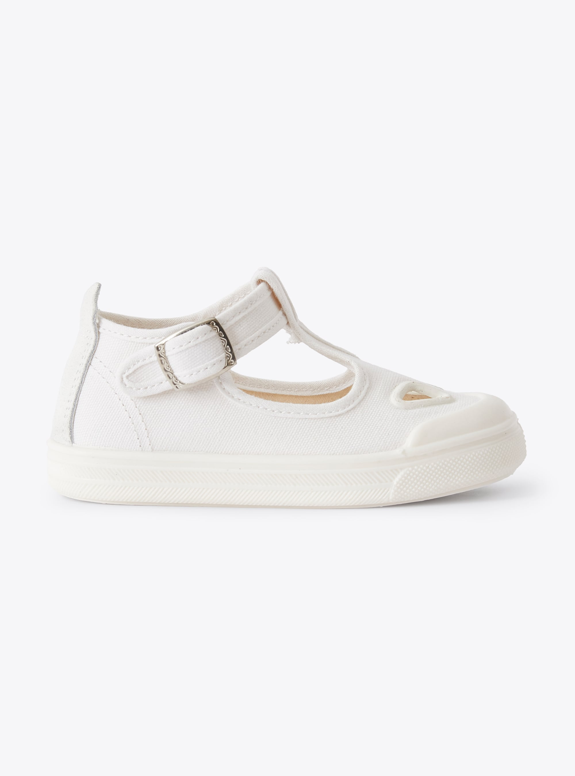 Sandal in white canvas with eyelets - White | Il Gufo