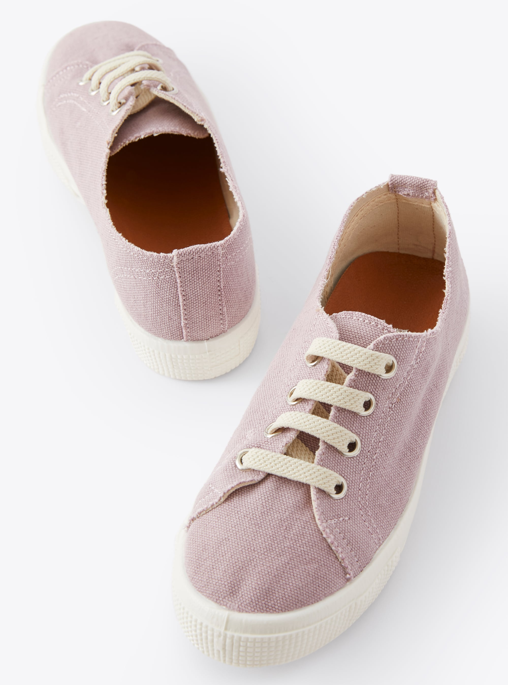 Sneakers aus lila Segeltuch mit Senkeln - Rose | Il Gufo