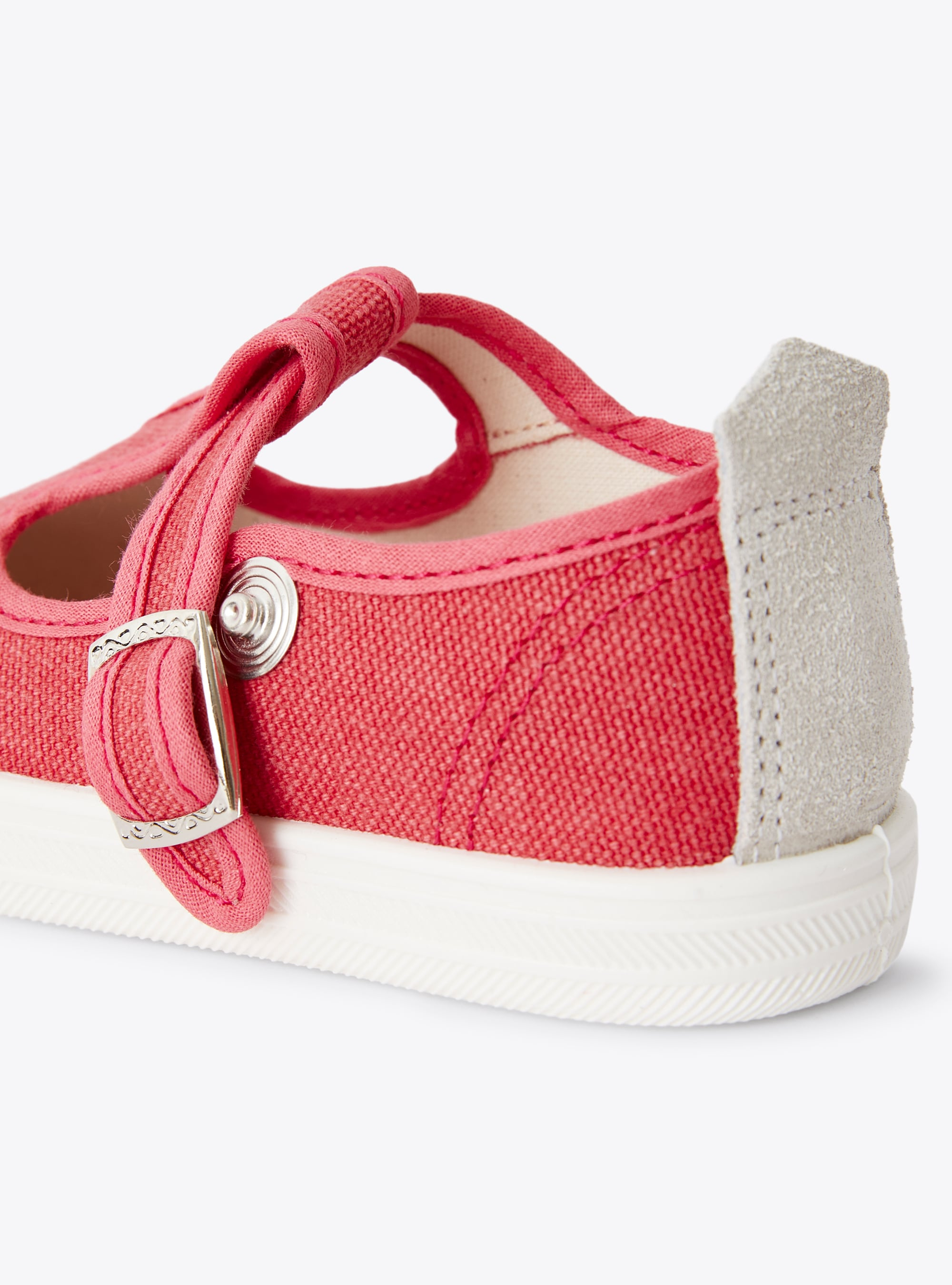 Sandal in canvas with buckle - Pink | Il Gufo