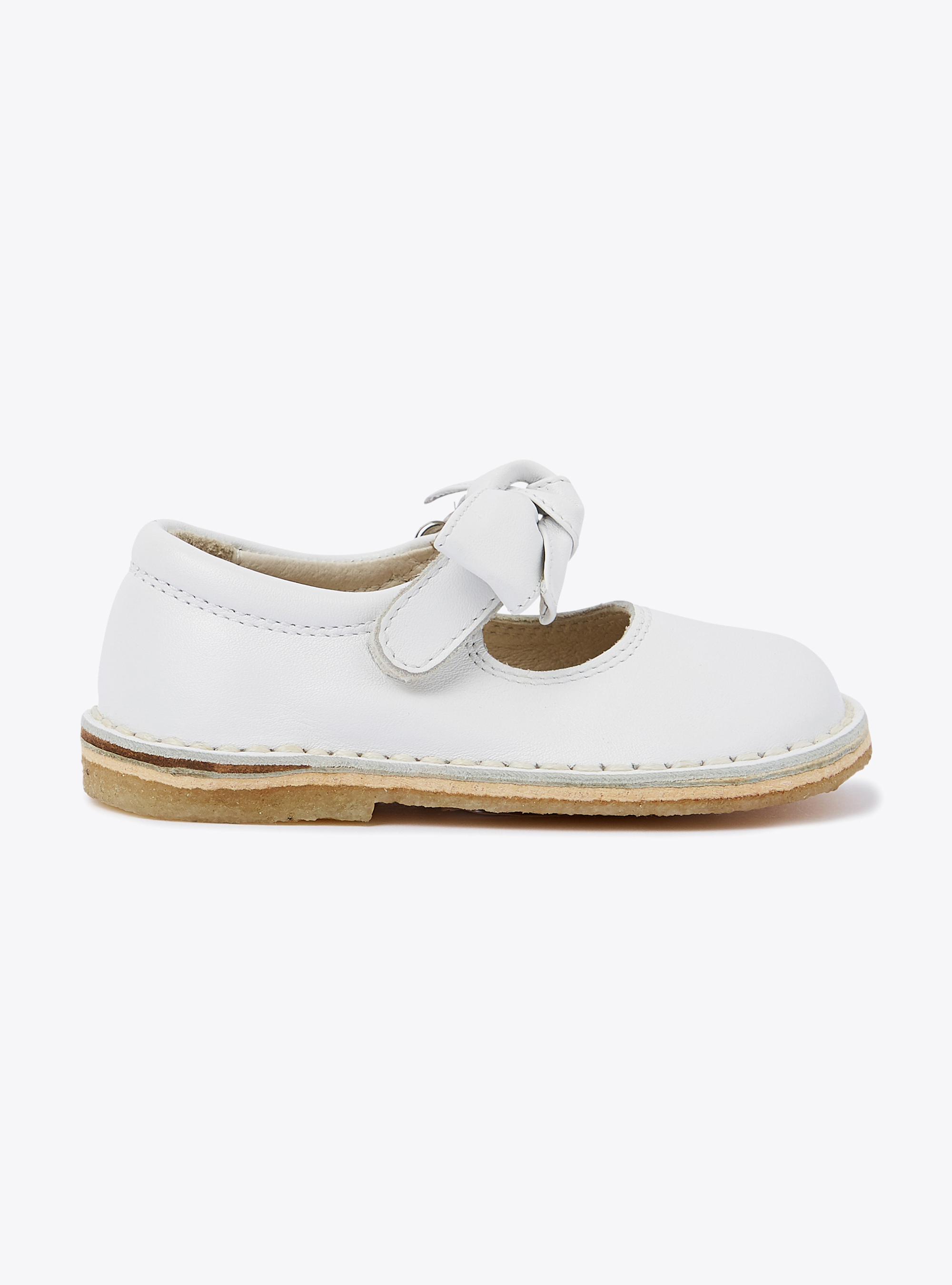 Nappa shoes with bow - White | Il Gufo