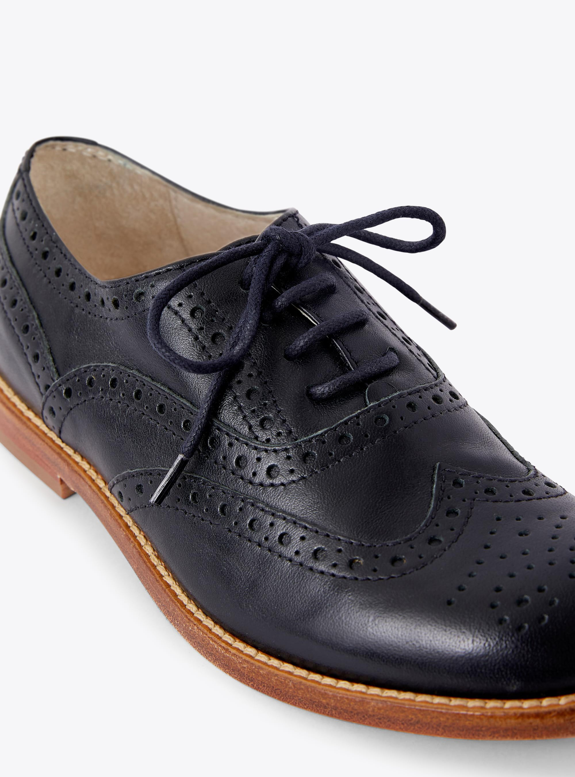 Blue leather lace-up shoes - Blue | Il Gufo