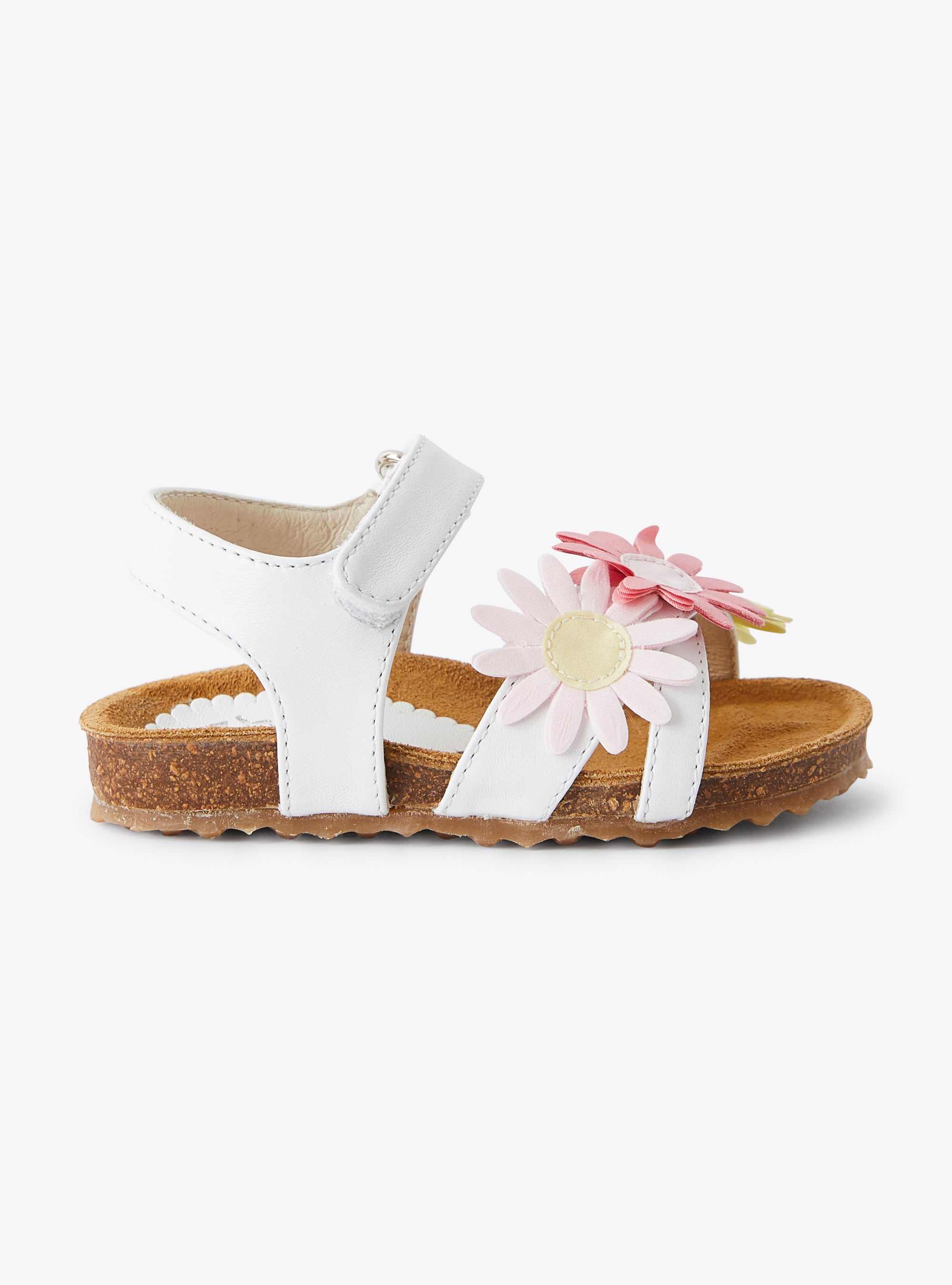 Leather sandal with flowers - MULTICOLOR | Il Gufo