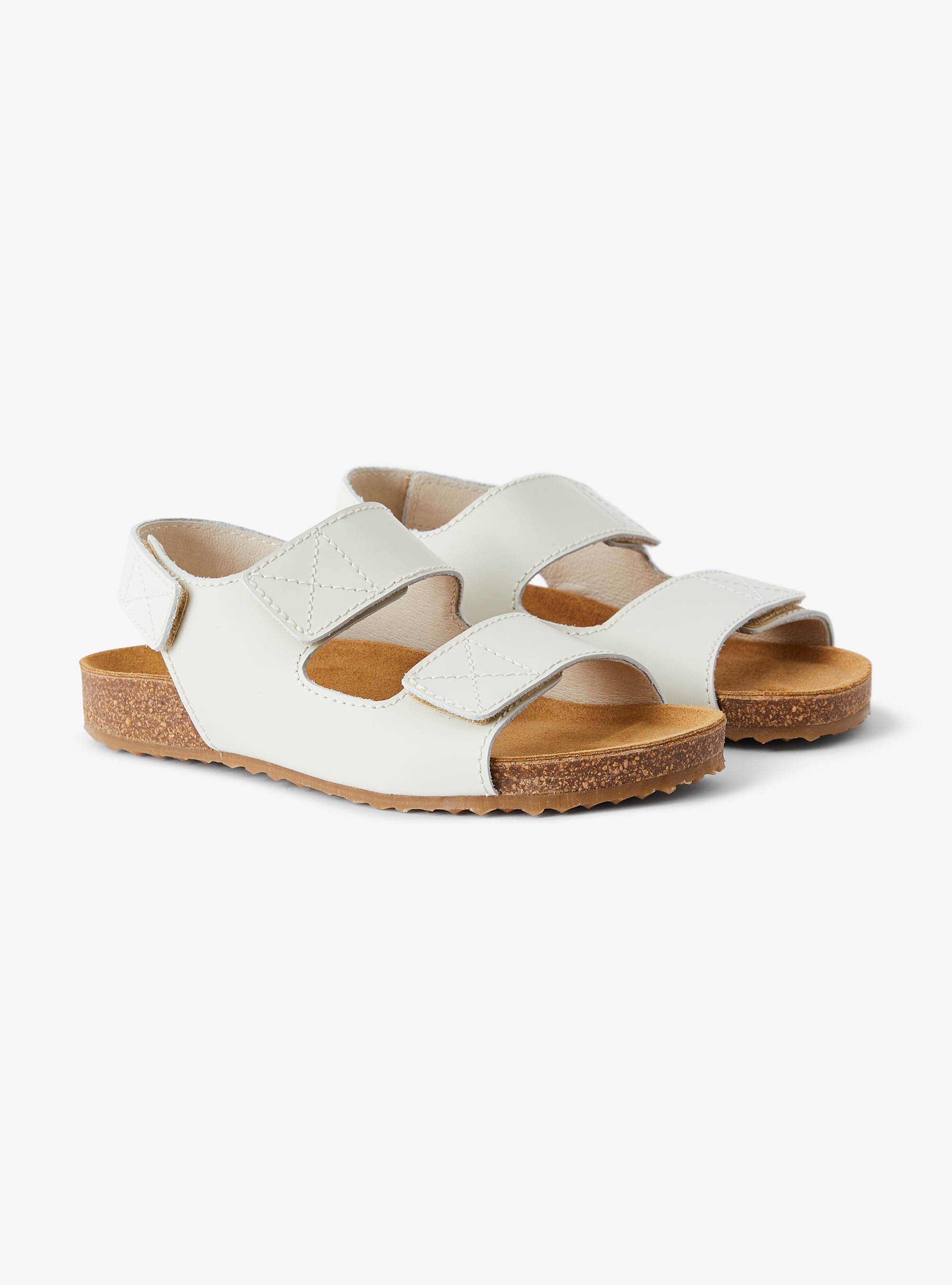 Junior sandal with velcro strip in white - Shoes - Il Gufo