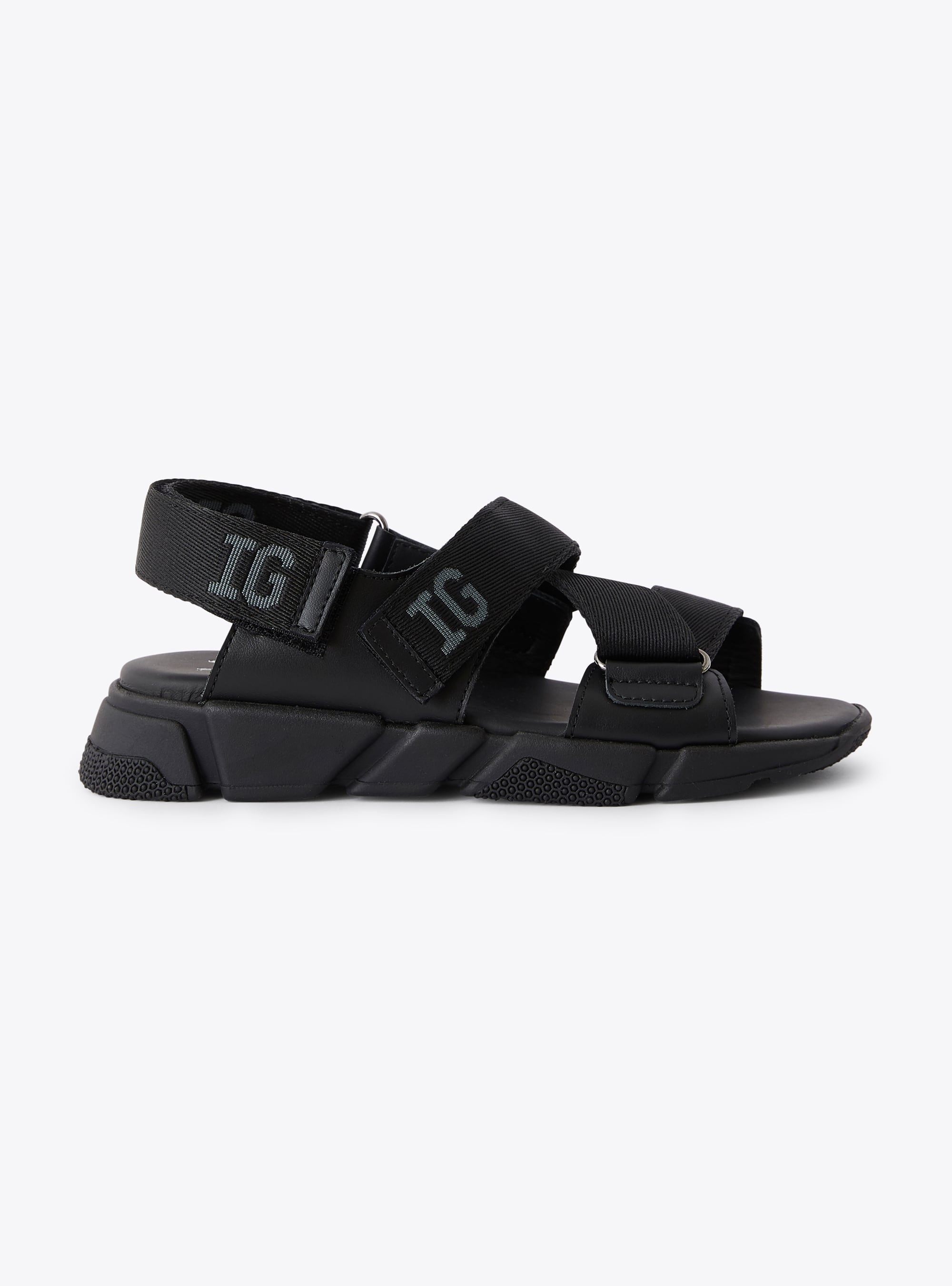 Sandalo IG in nappa nera - Nero | Il Gufo