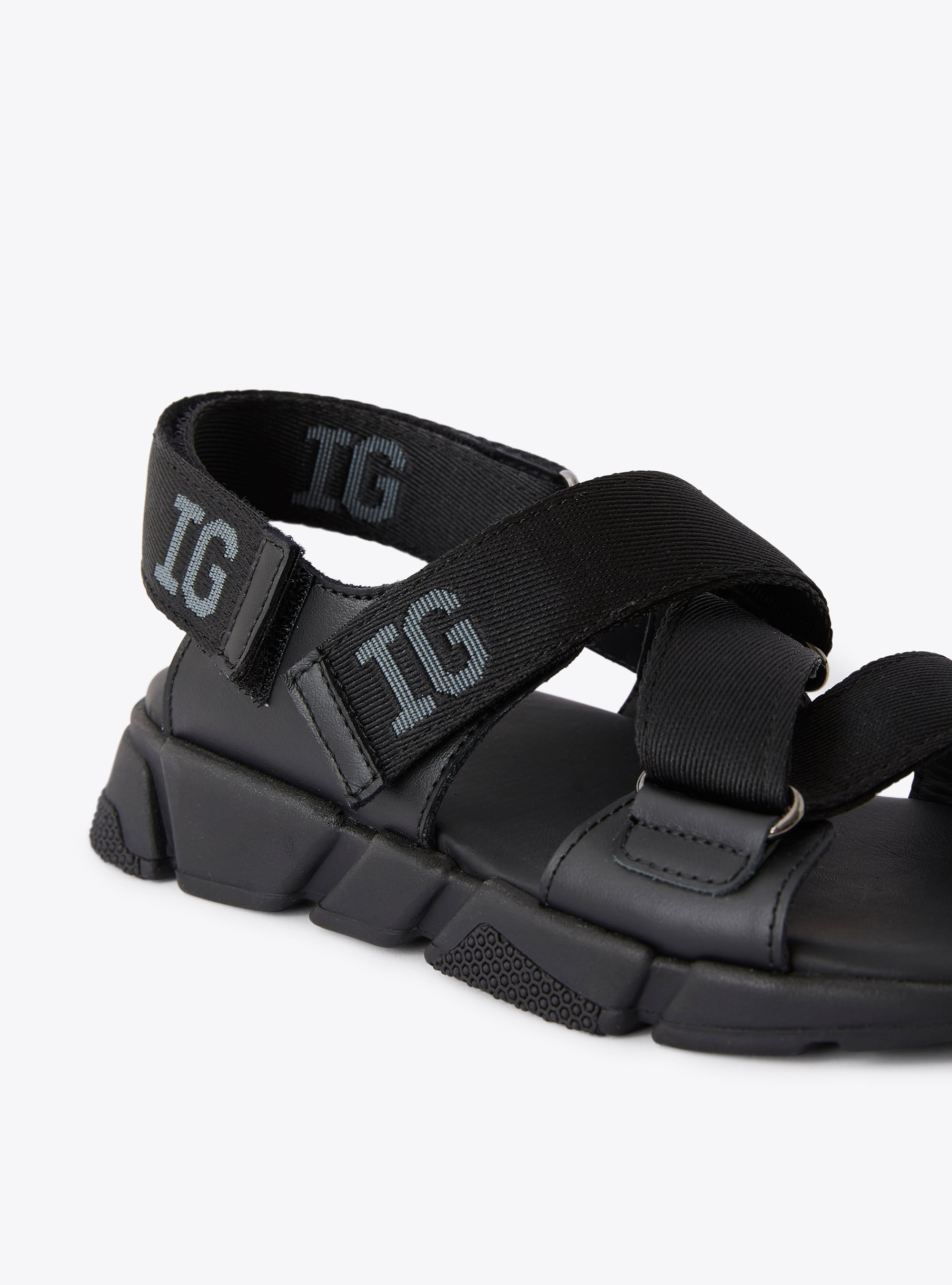 Sandalo IG in nappa nera - Nero | Il Gufo