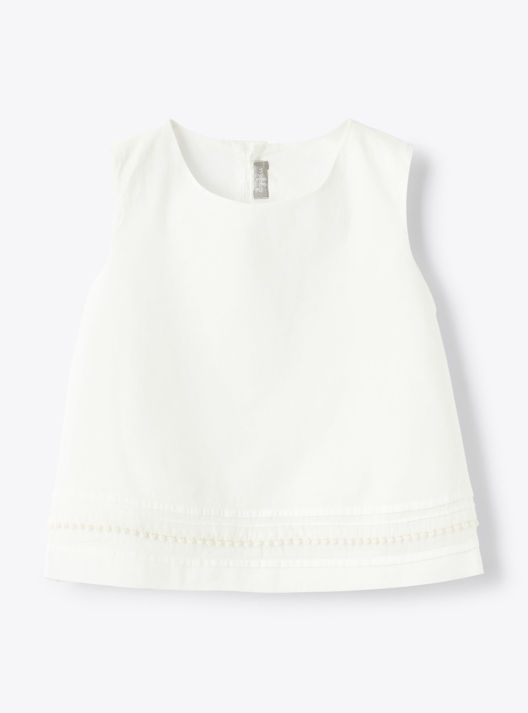 Top in milky-white cotton voile - Shirts - Il Gufo