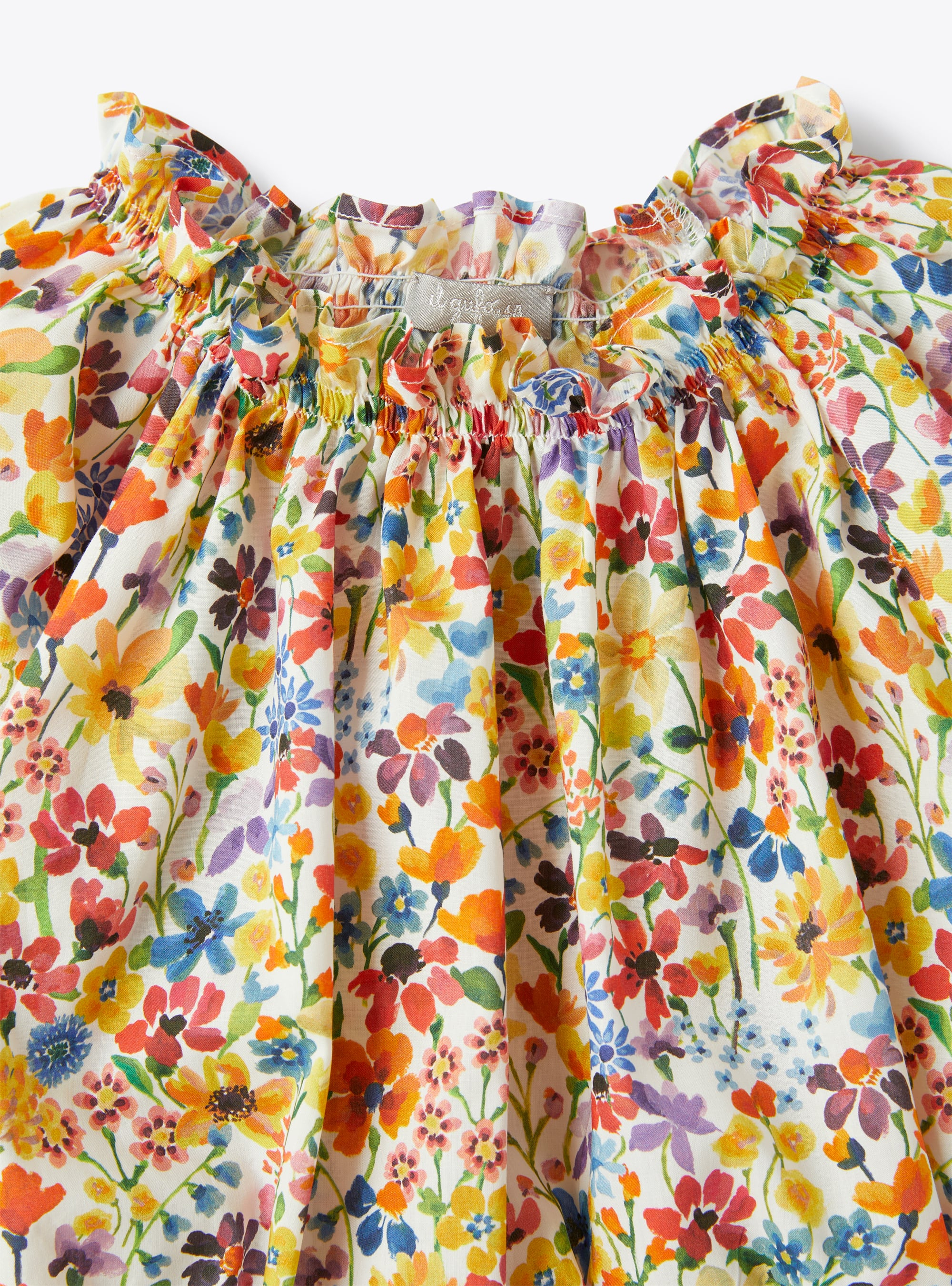Bluse aus Baumwolle Liberty Fabric - Gelb | Il Gufo