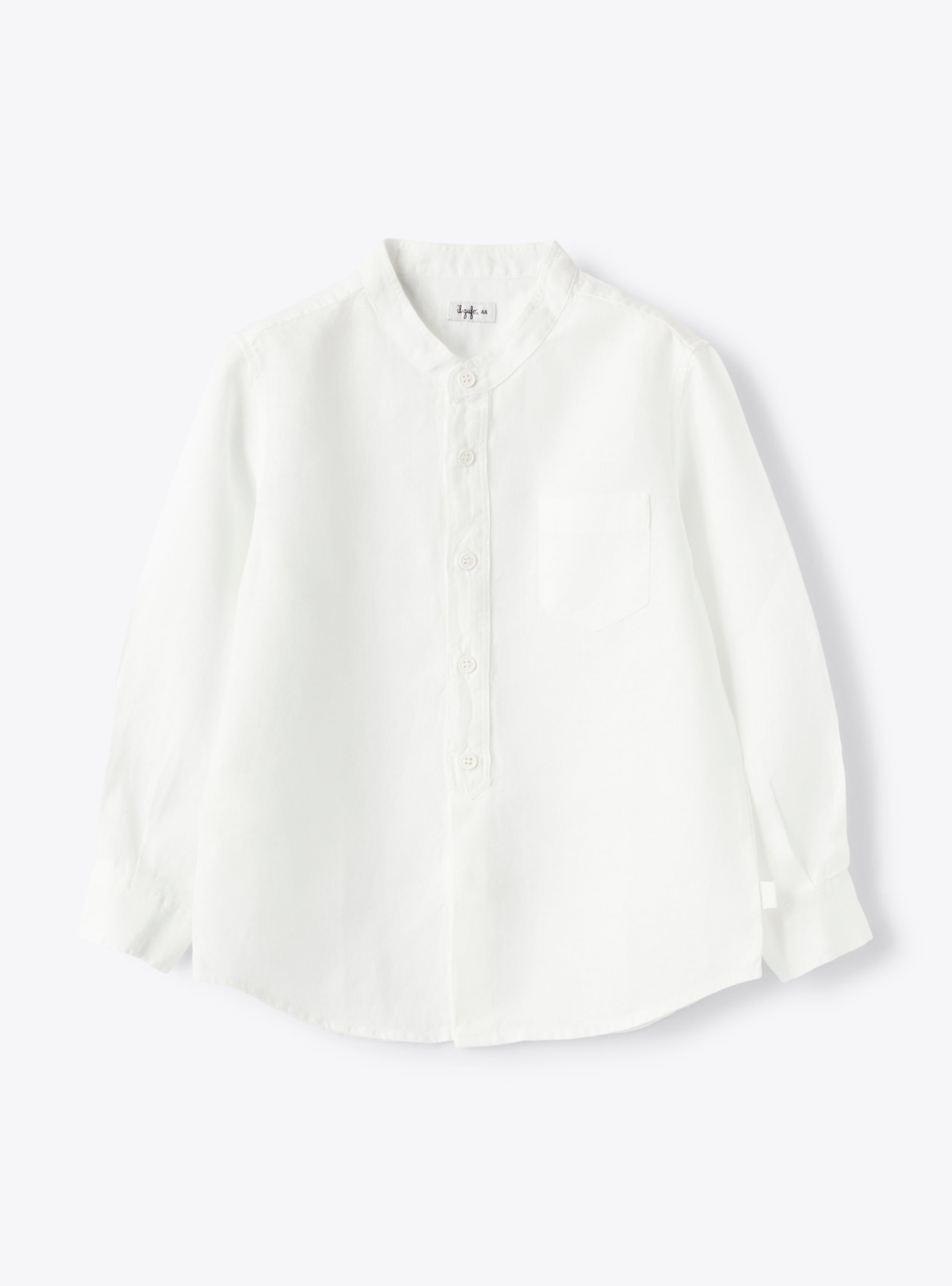 Camicia coreana - Bianco | Il Gufo
