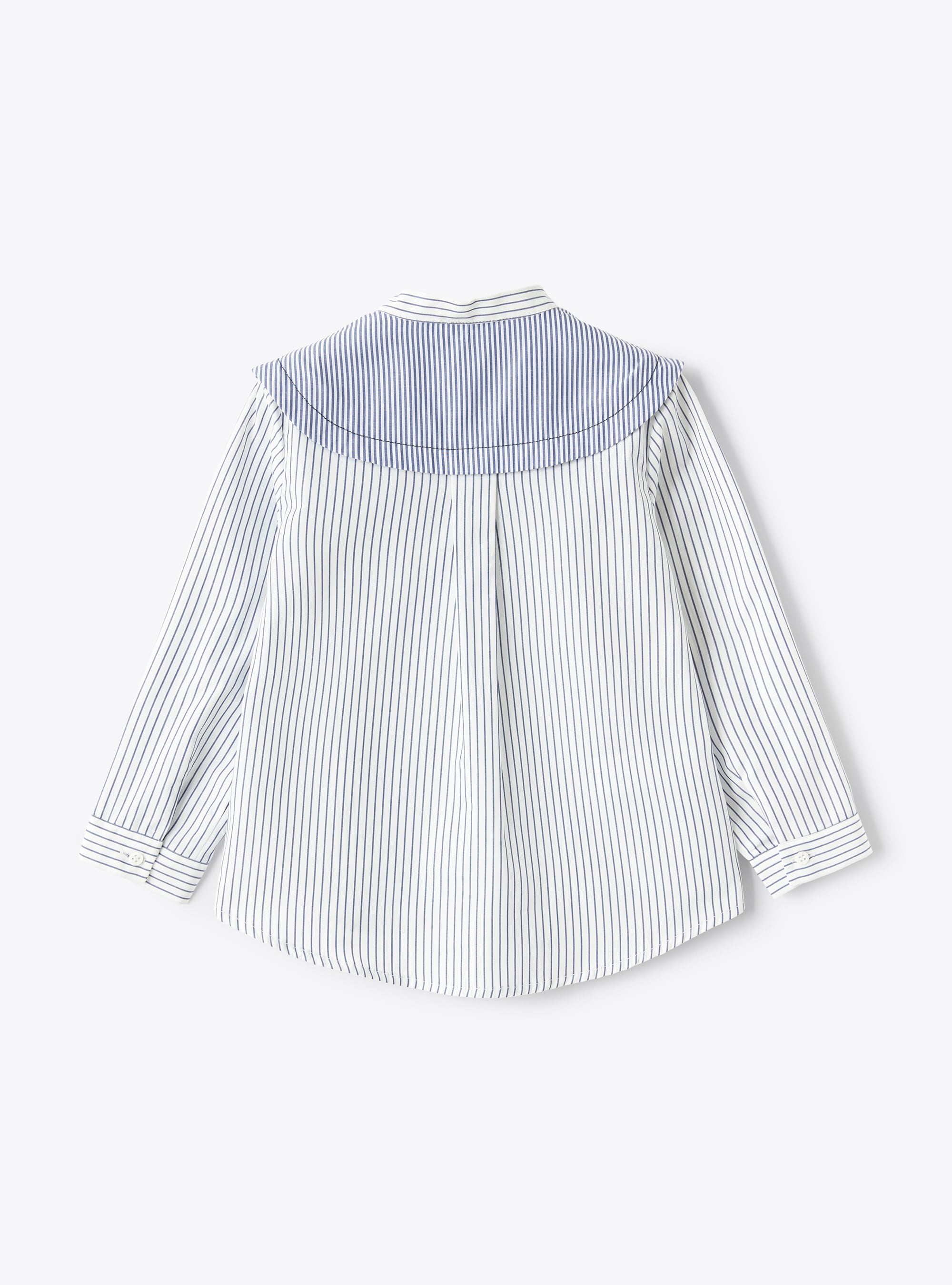 Striped cotton shirt  - Blue | Il Gufo