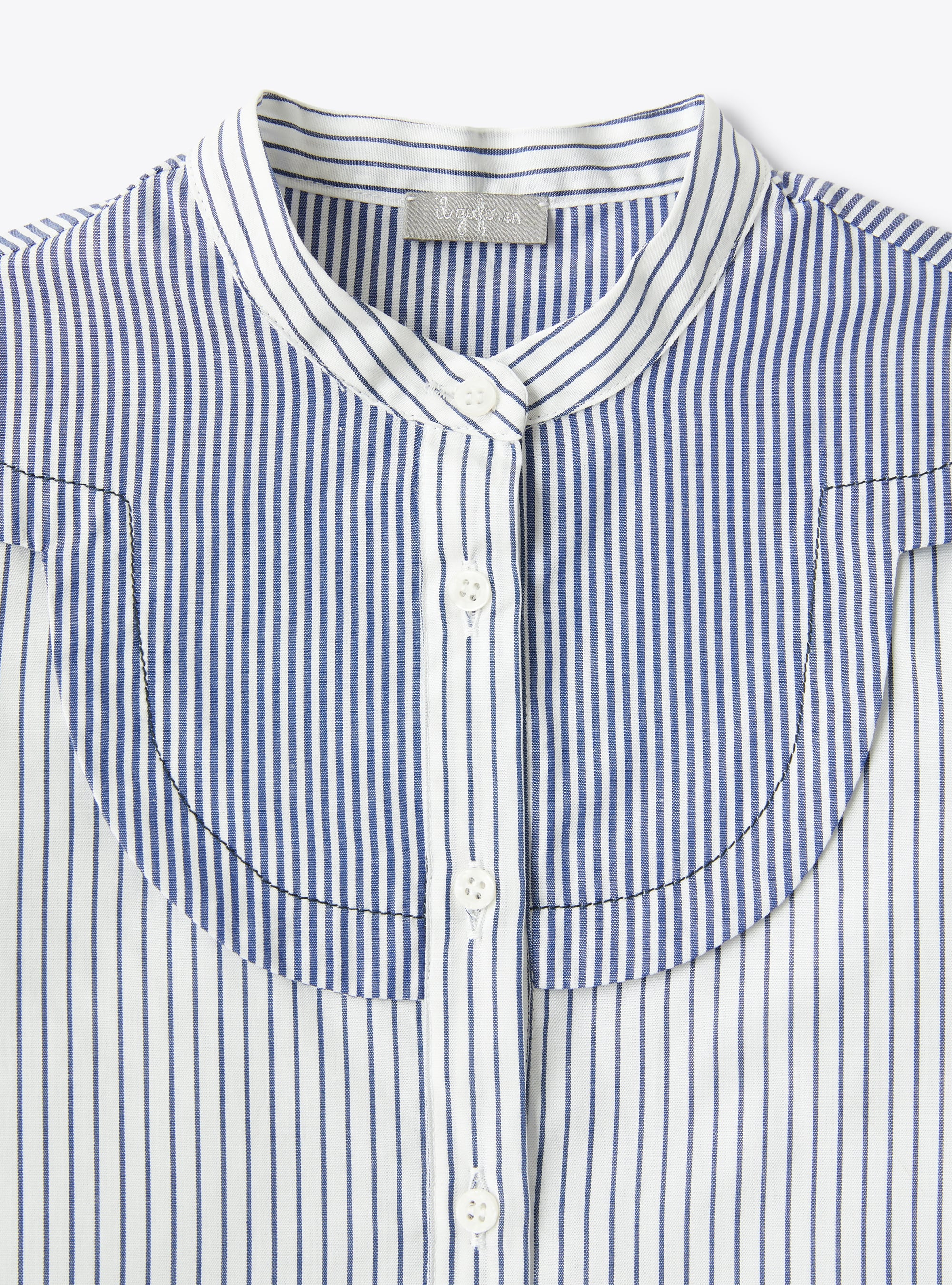Camicia in cotone a righe  - Blu | Il Gufo