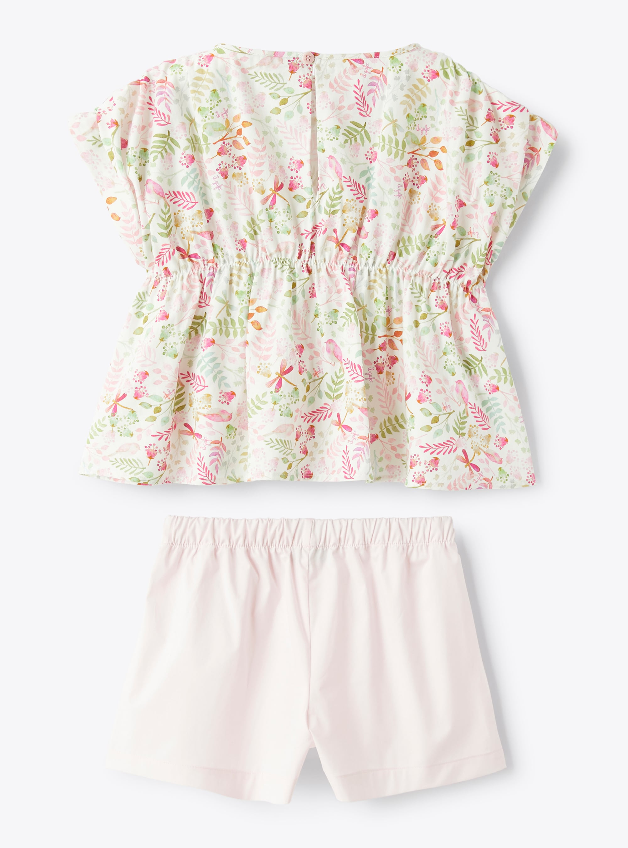 Two-piece set with an exclusive print design - Pink | Il Gufo