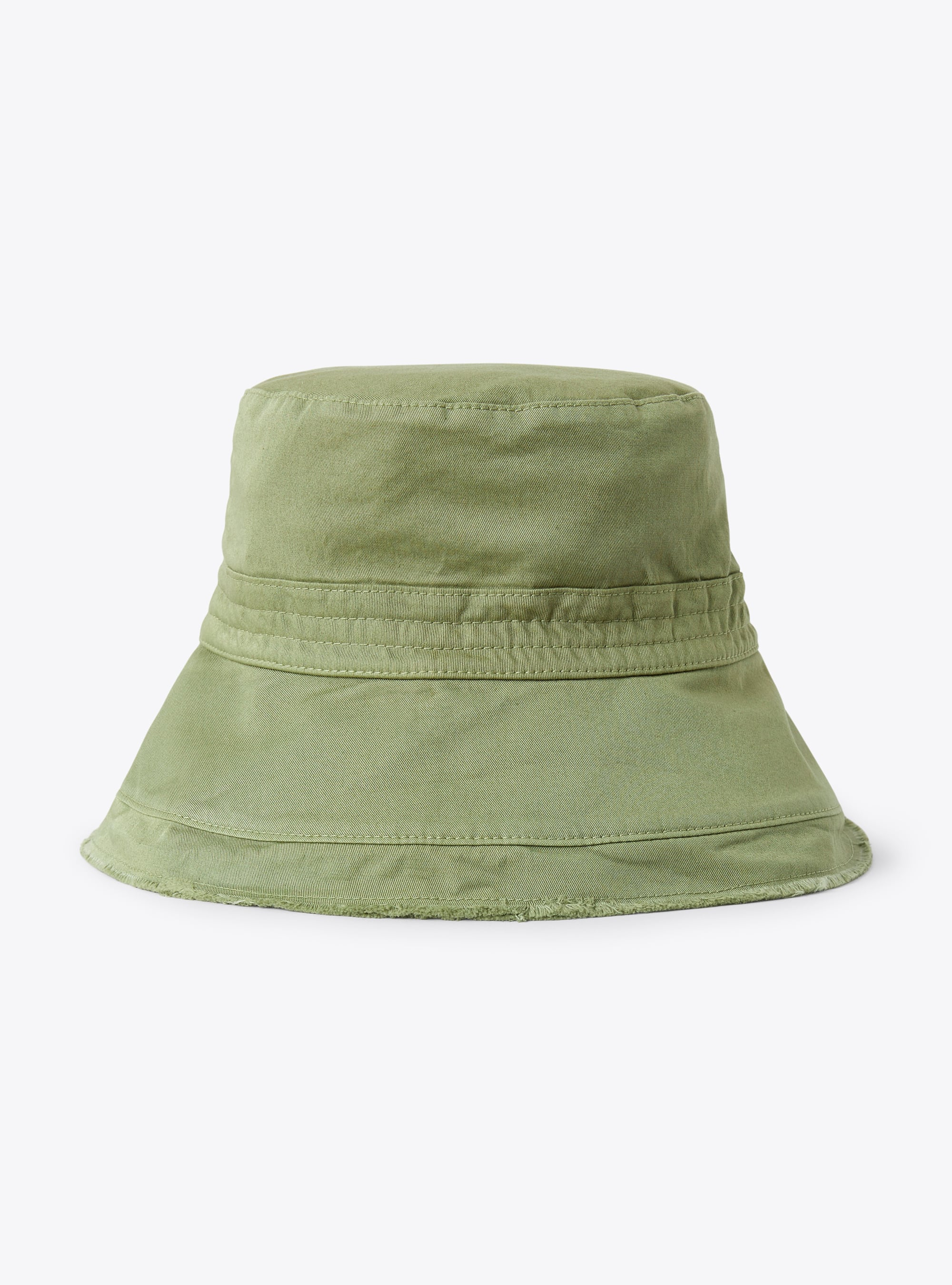 Fisherman’s hat in sage-green gabardine - Green | Il Gufo