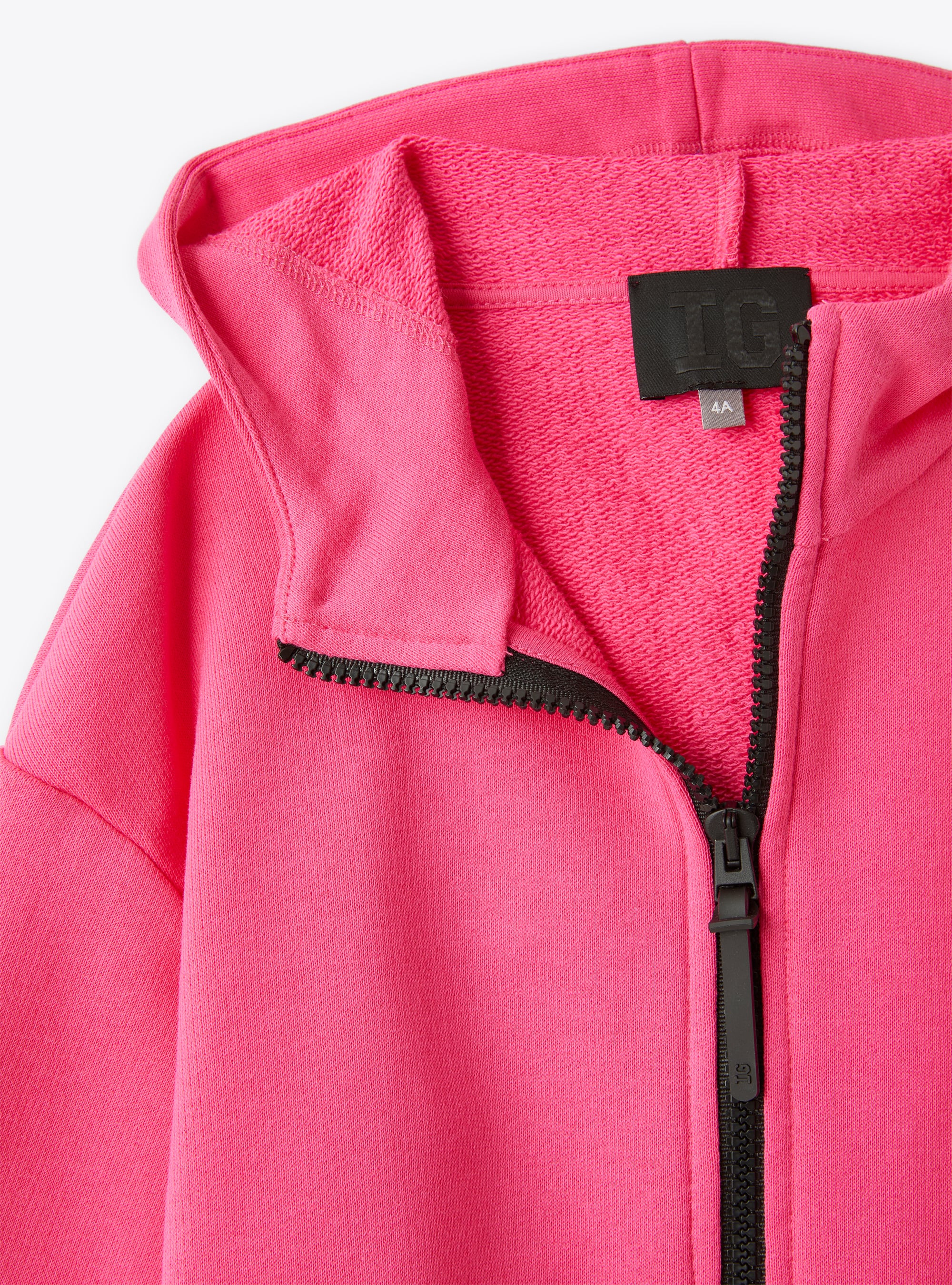 Full-zip fleece jacket in fuchsia pink - Fuchsia | Il Gufo