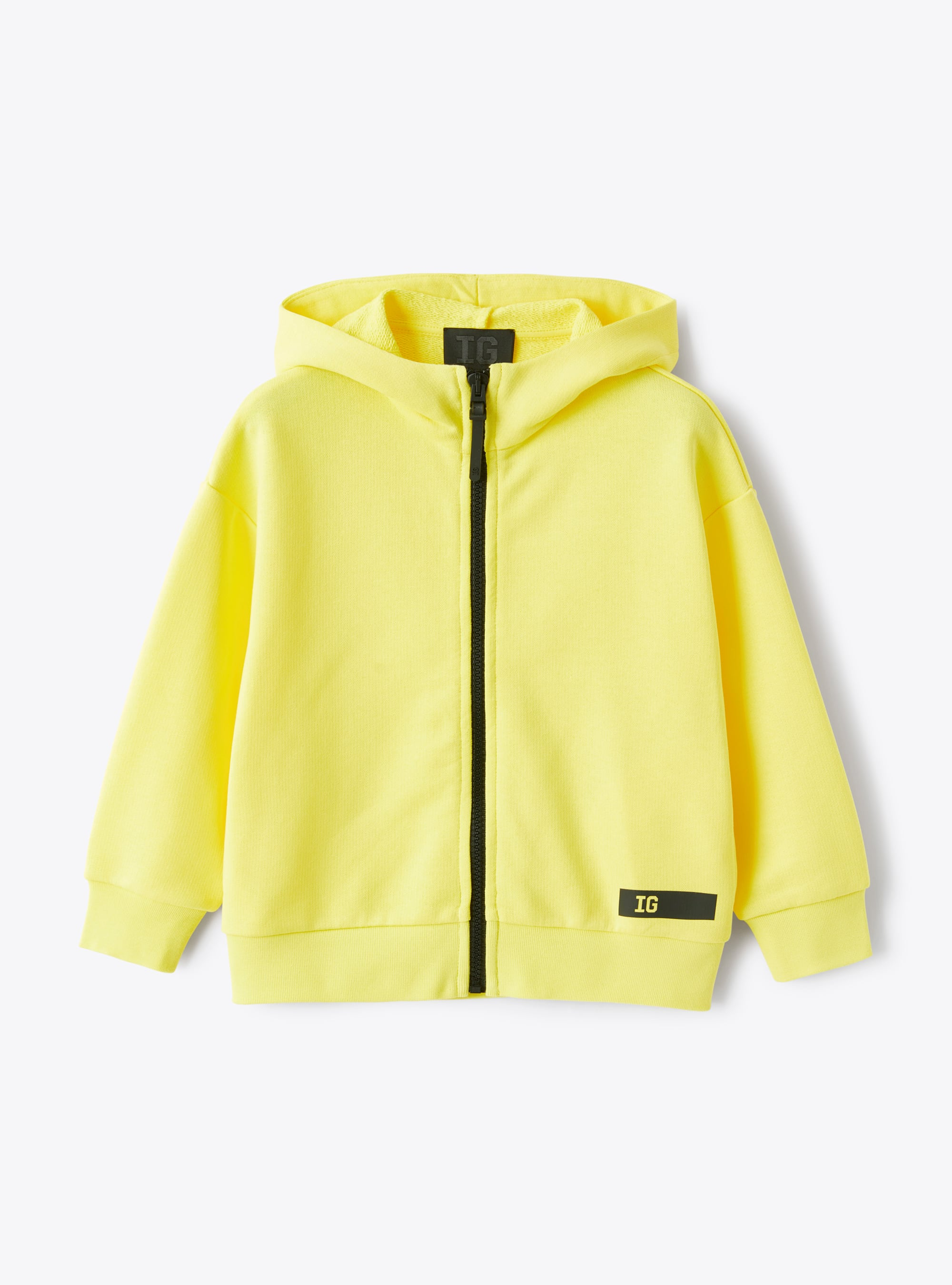 Zip-front fleece jacket in yellow - Sweatshirts - Il Gufo