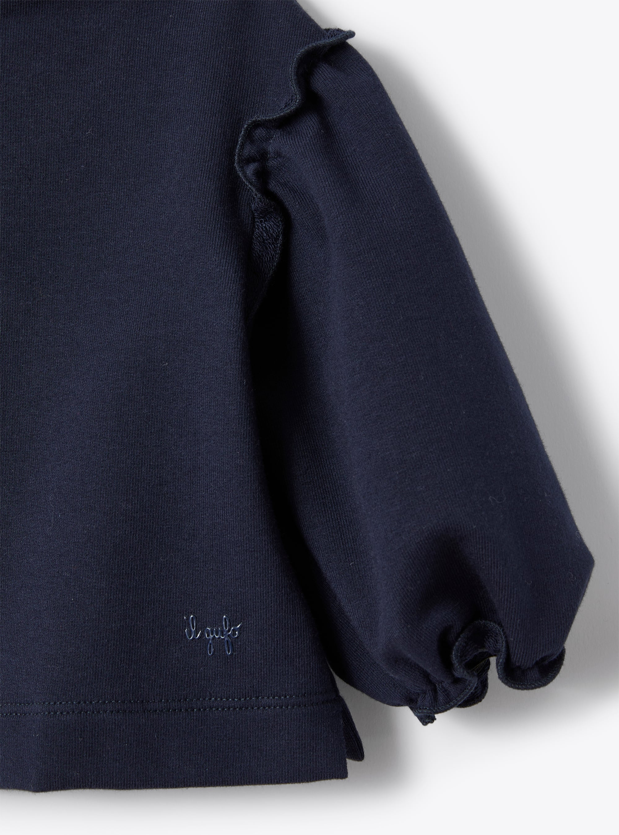 Jacket in stretch fleece with zip closure - Blue | Il Gufo