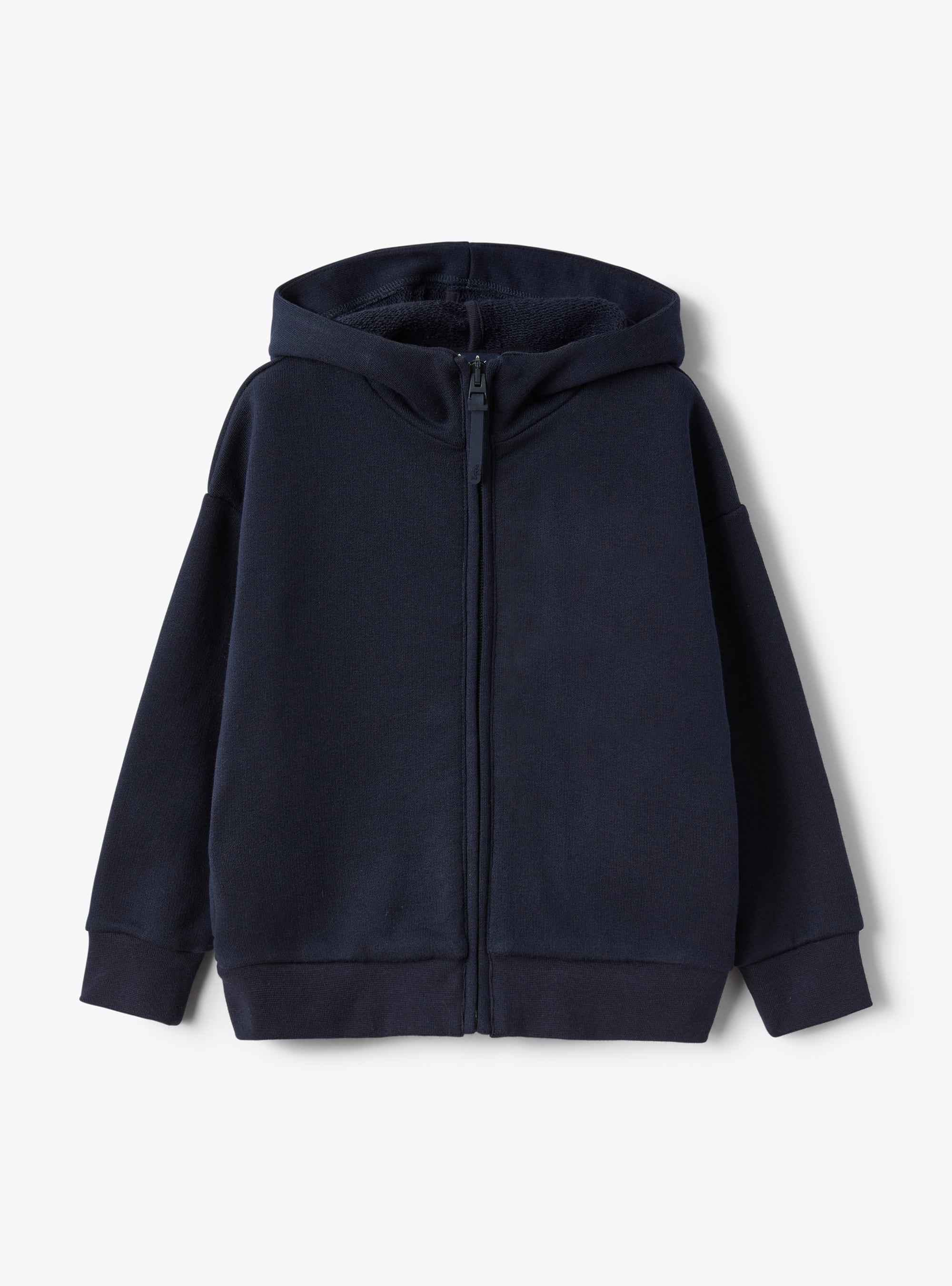 Zip-front fleece jacket in blue with Vespa print detail - Sweatshirts - Il Gufo