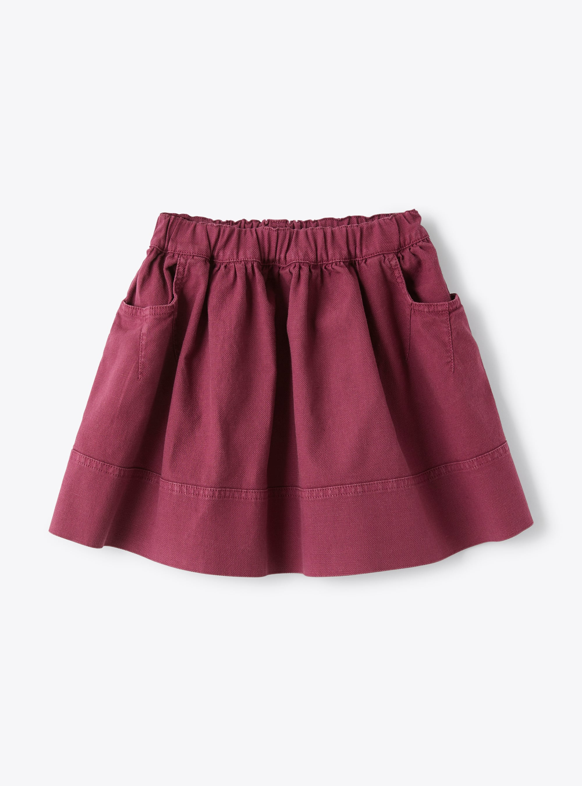 Skirt in garment-dyed canvas  | Il Gufo