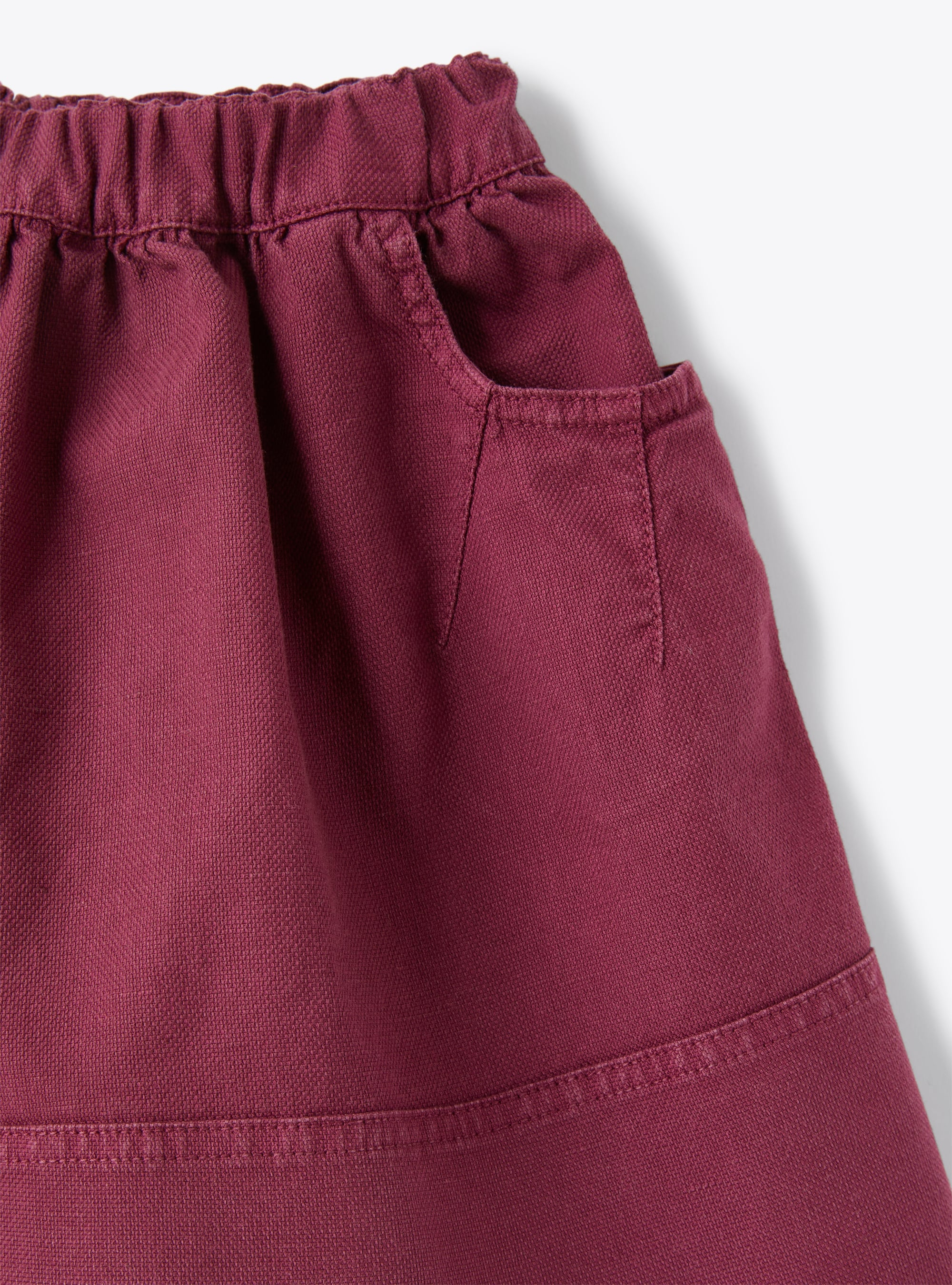 Skirt in garment-dyed canvas  | Il Gufo