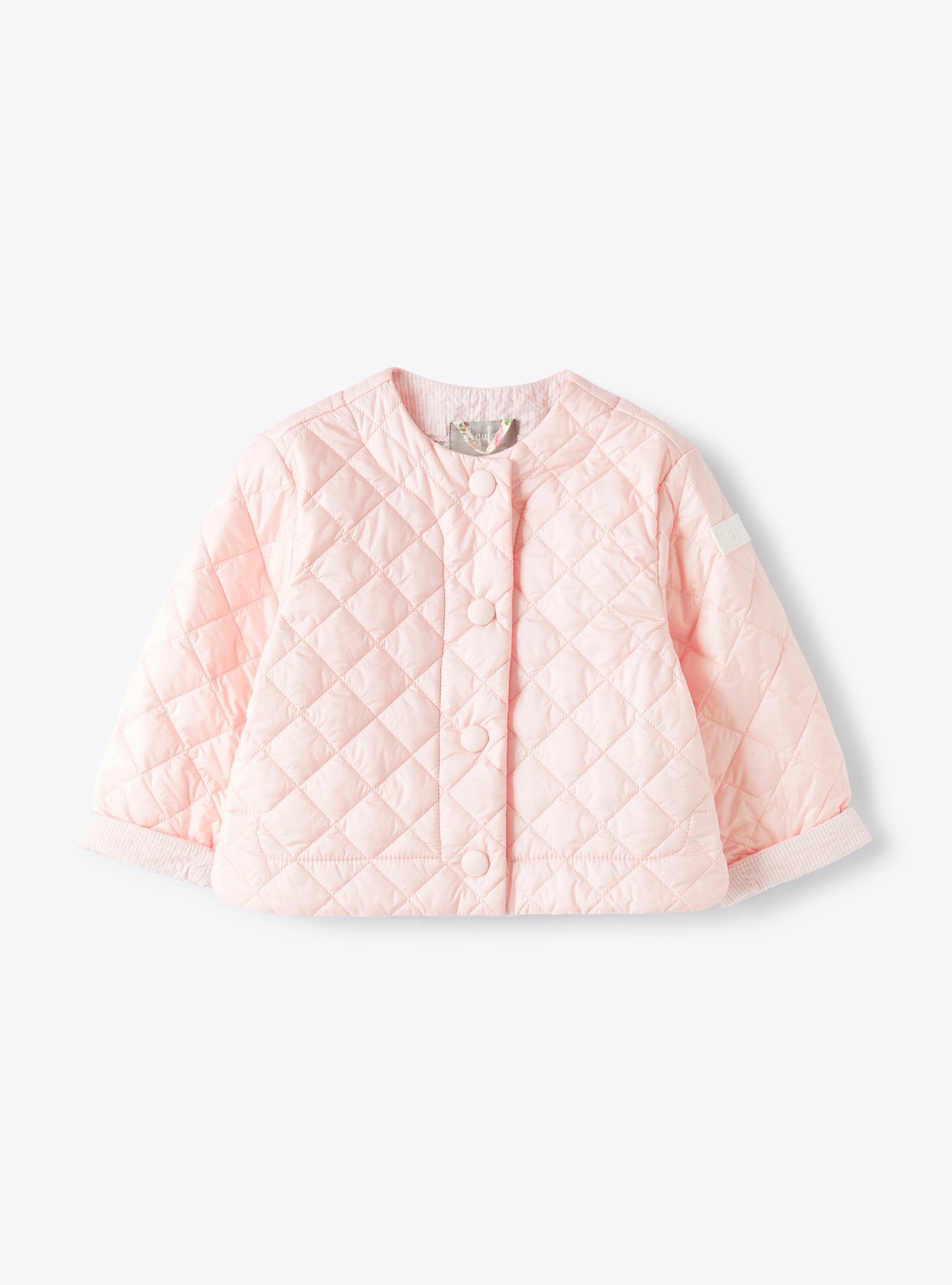 Quilted jacket in pearl-pink downproof nylon - Pink | Il Gufo