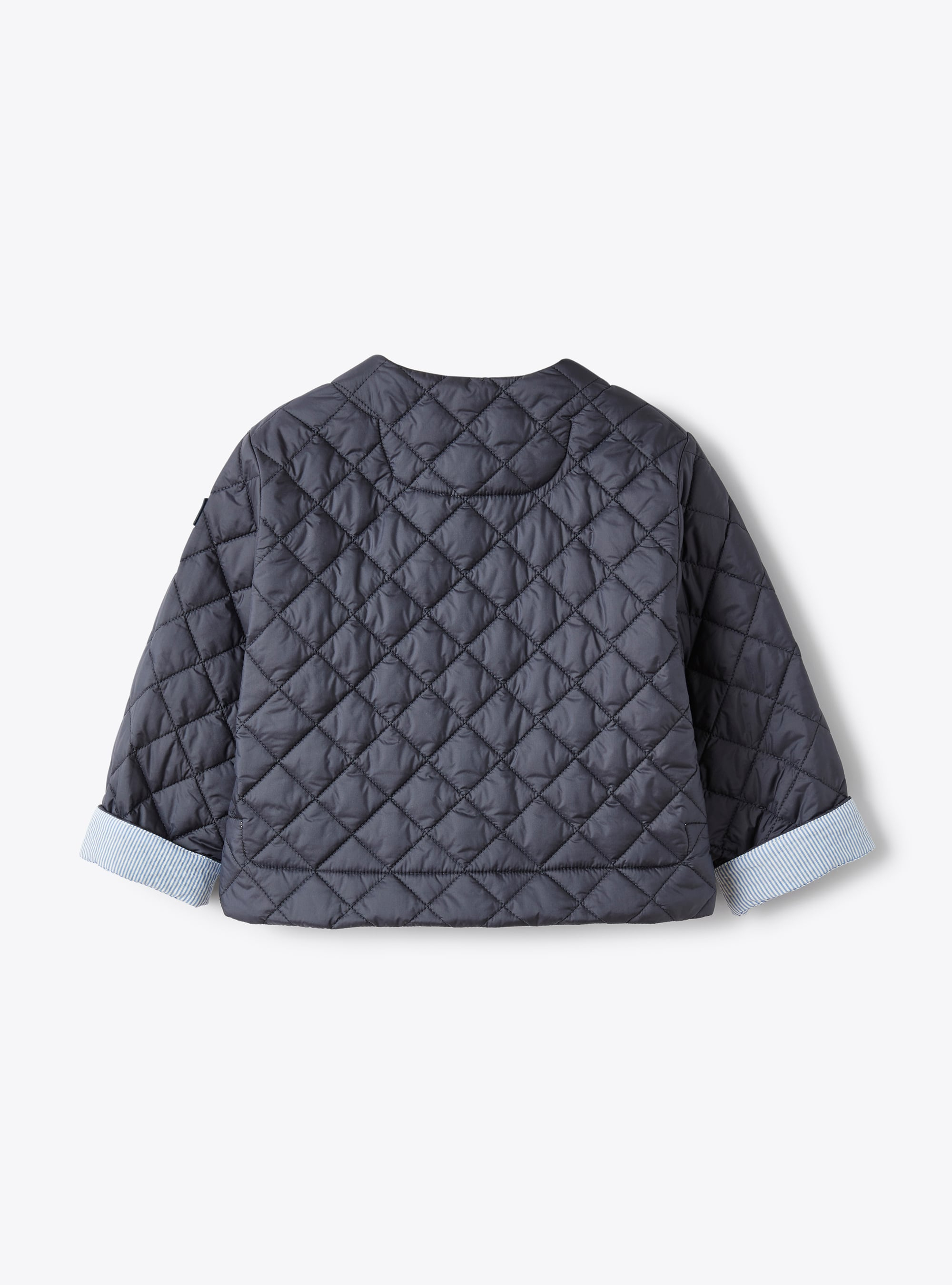 Quilted jacket in navy-blue downproof nylon - Blue | Il Gufo