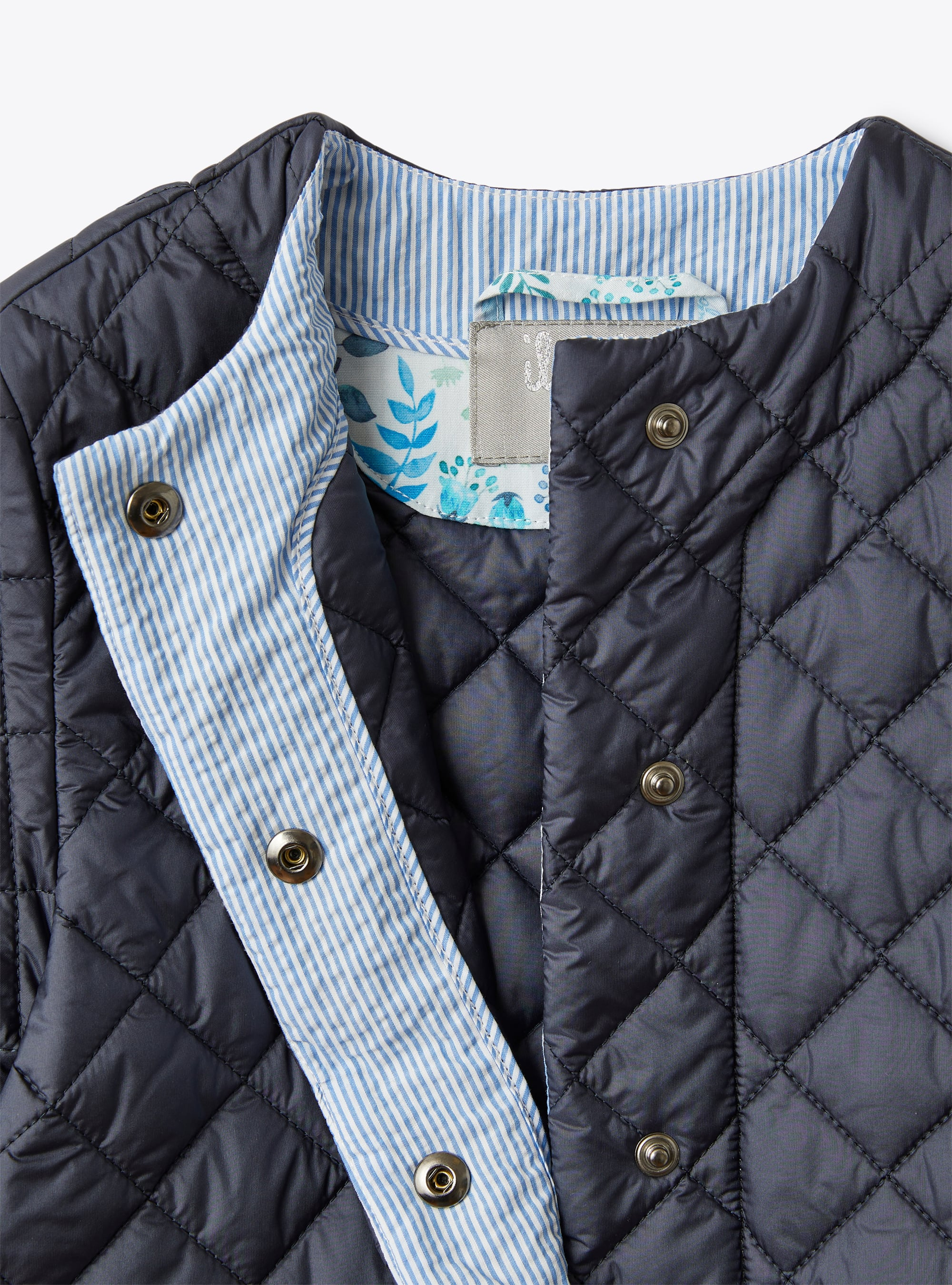 Quilted jacket in navy-blue downproof nylon - Blue | Il Gufo