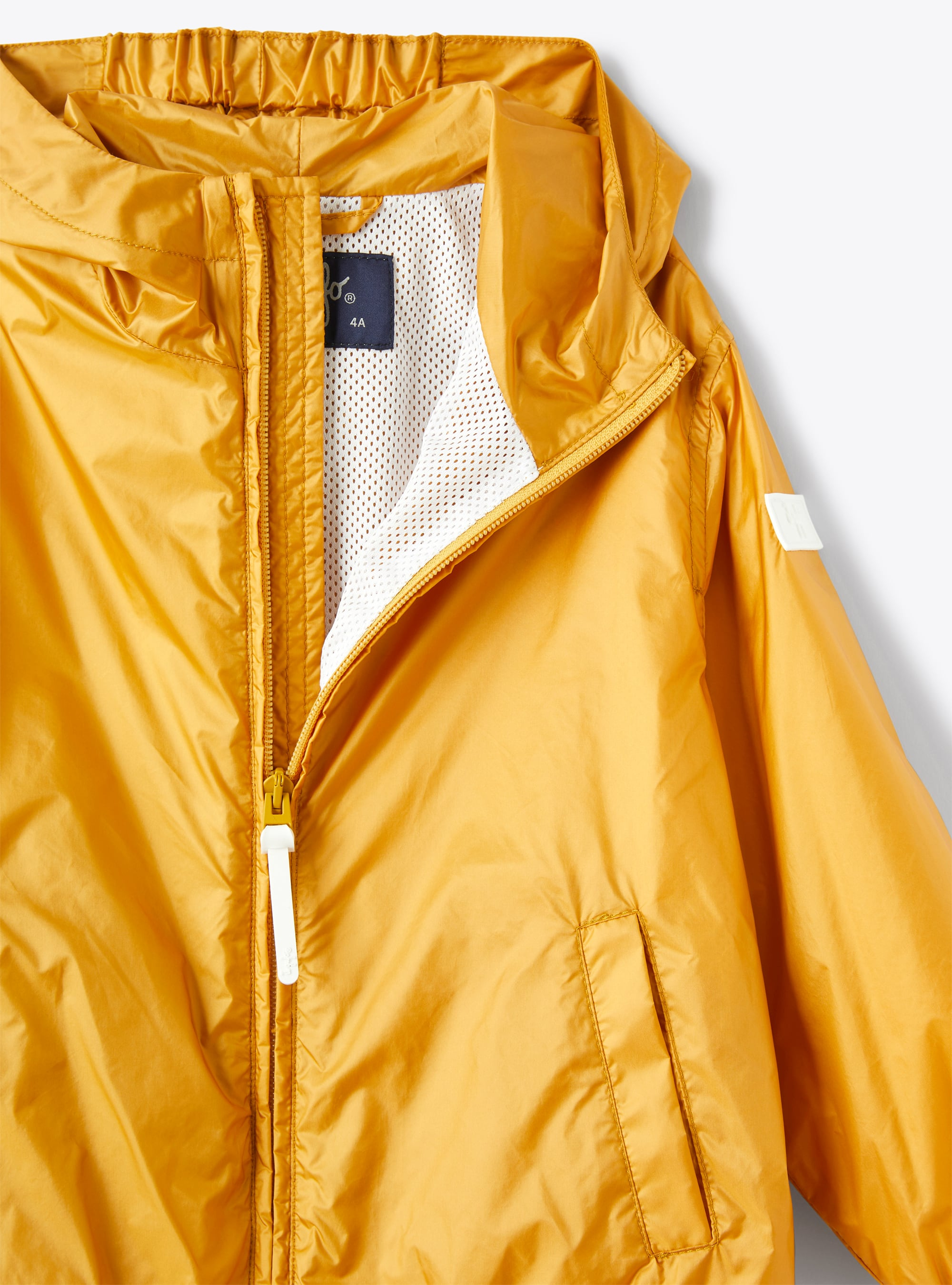 Куртка-ветровка янтарного цвета из пухонепроницаемого нейлона - Апельсин | Il Gufo