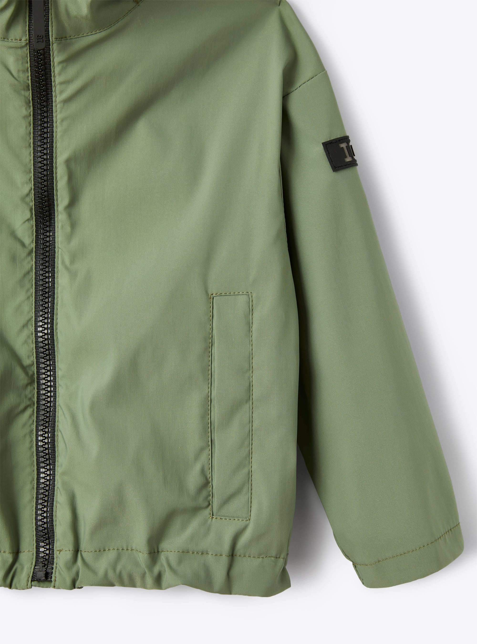 Zipped jacket in hi-tech fabric - Green | Il Gufo