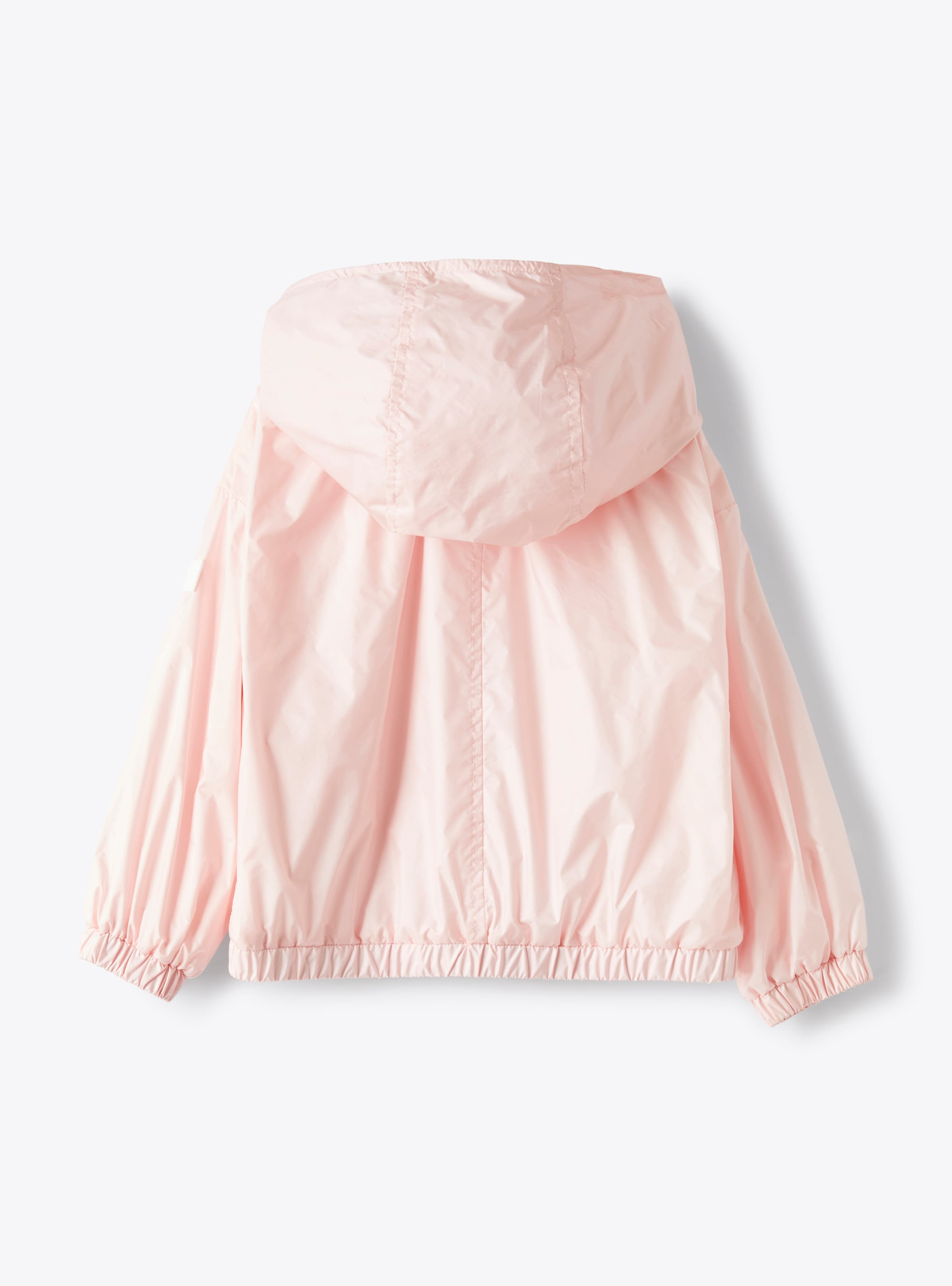Giacca con cappuccio in nylon downproof rosa perla - Rosa | Il Gufo