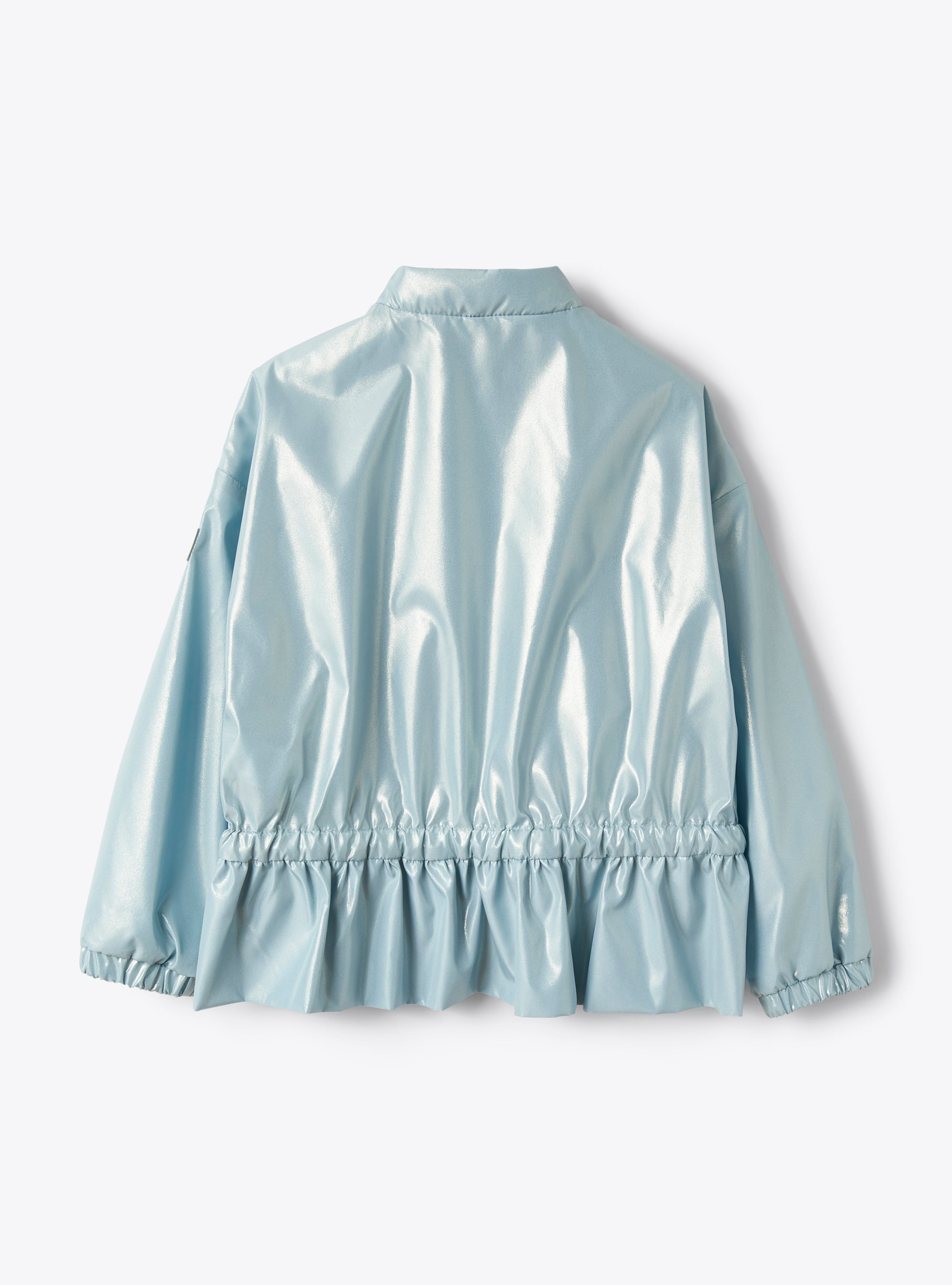 Jacket in laminated nylon - Light blue | Il Gufo