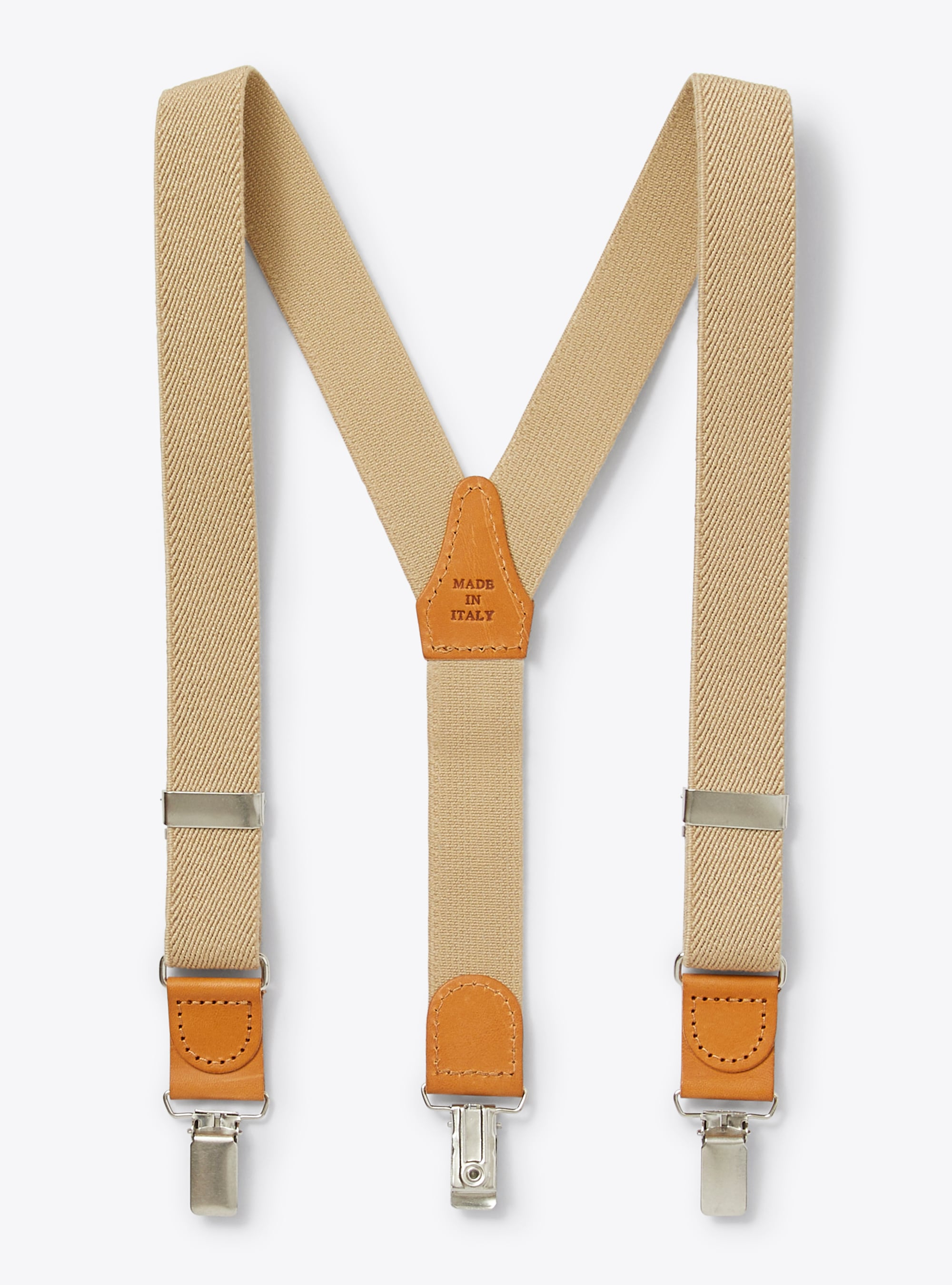 Elasticated braces in an oatmeal colour - Accessories - Il Gufo