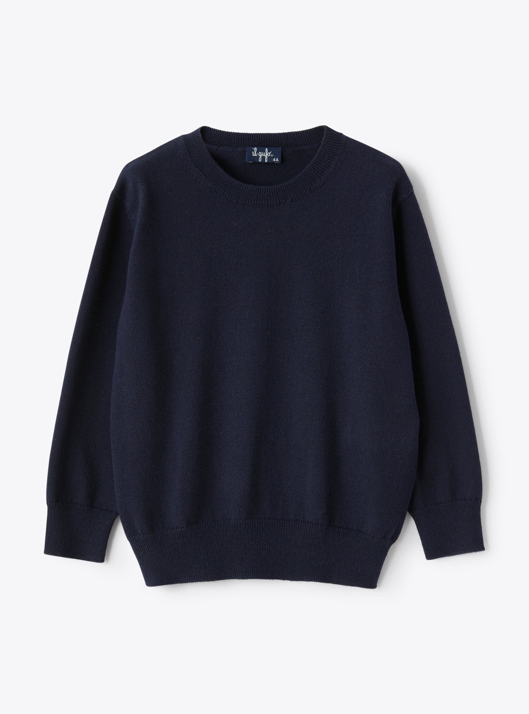 Organic cotton sweater - Blue | Il Gufo