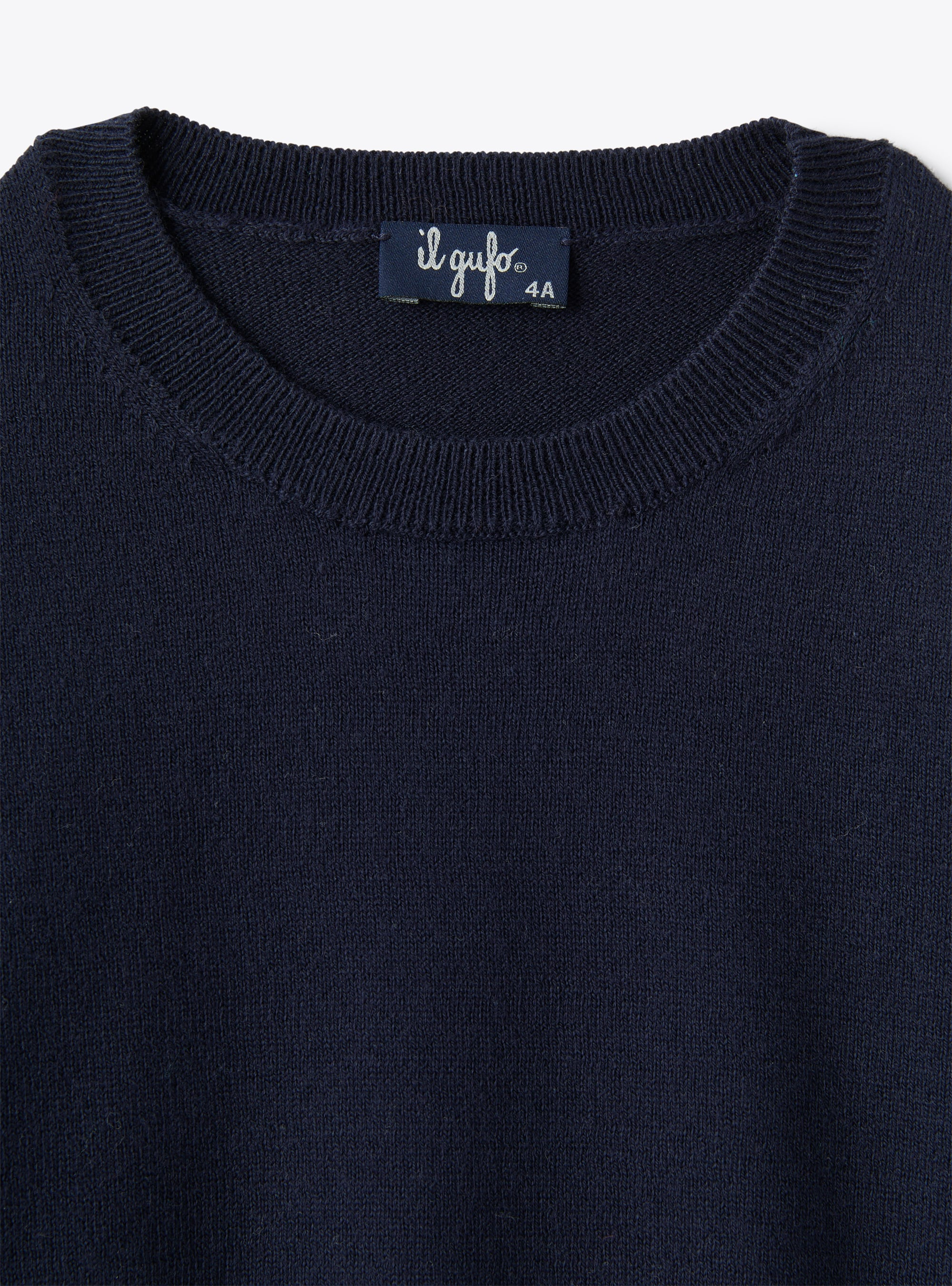 Pullover aus Bio-Baumwolle in Beige - Blau | Il Gufo