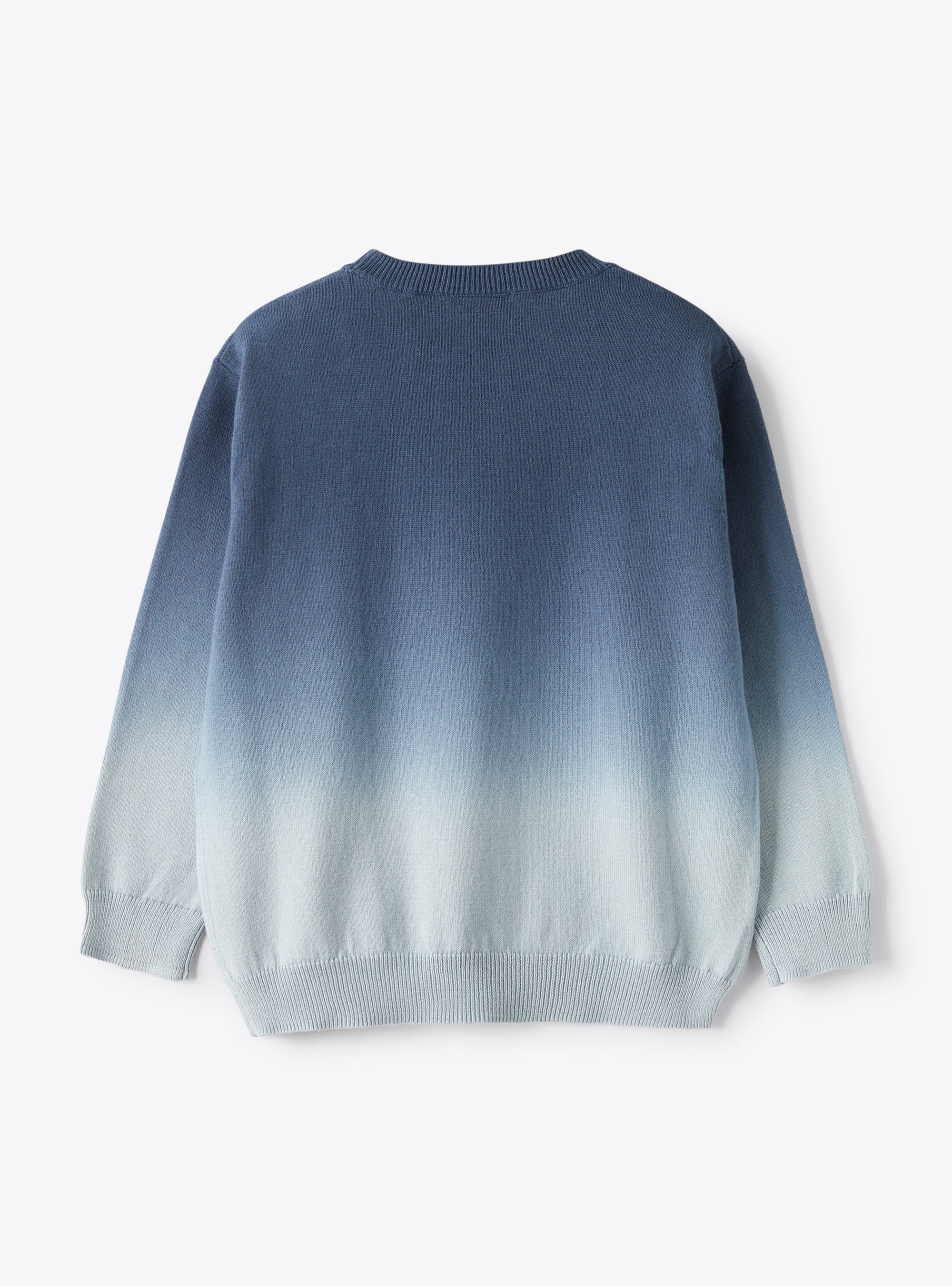 Sweater in blueberry-hued organic cotton - Blue | Il Gufo