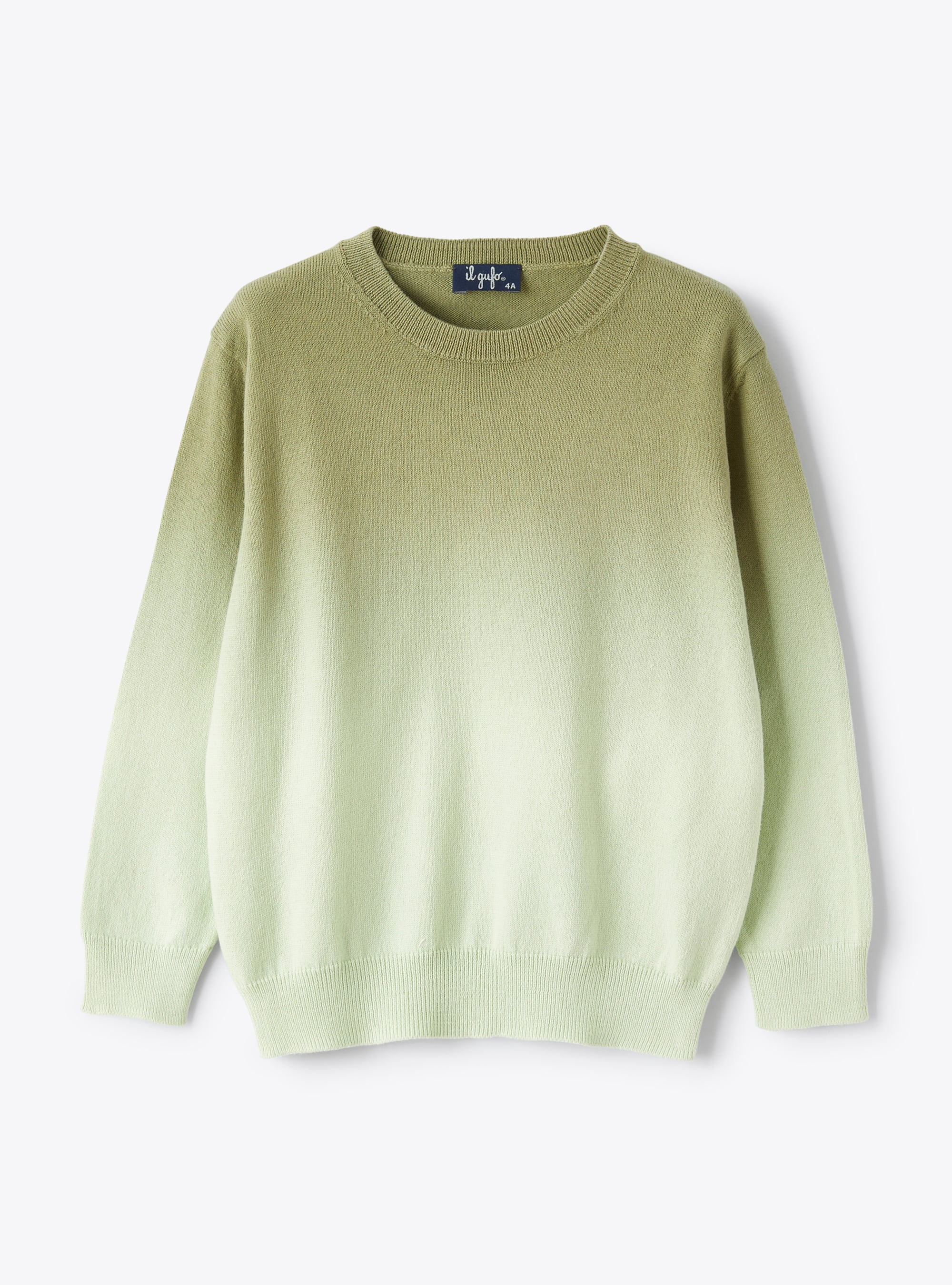 Sweater in sage-green organic cotton - Sweaters - Il Gufo