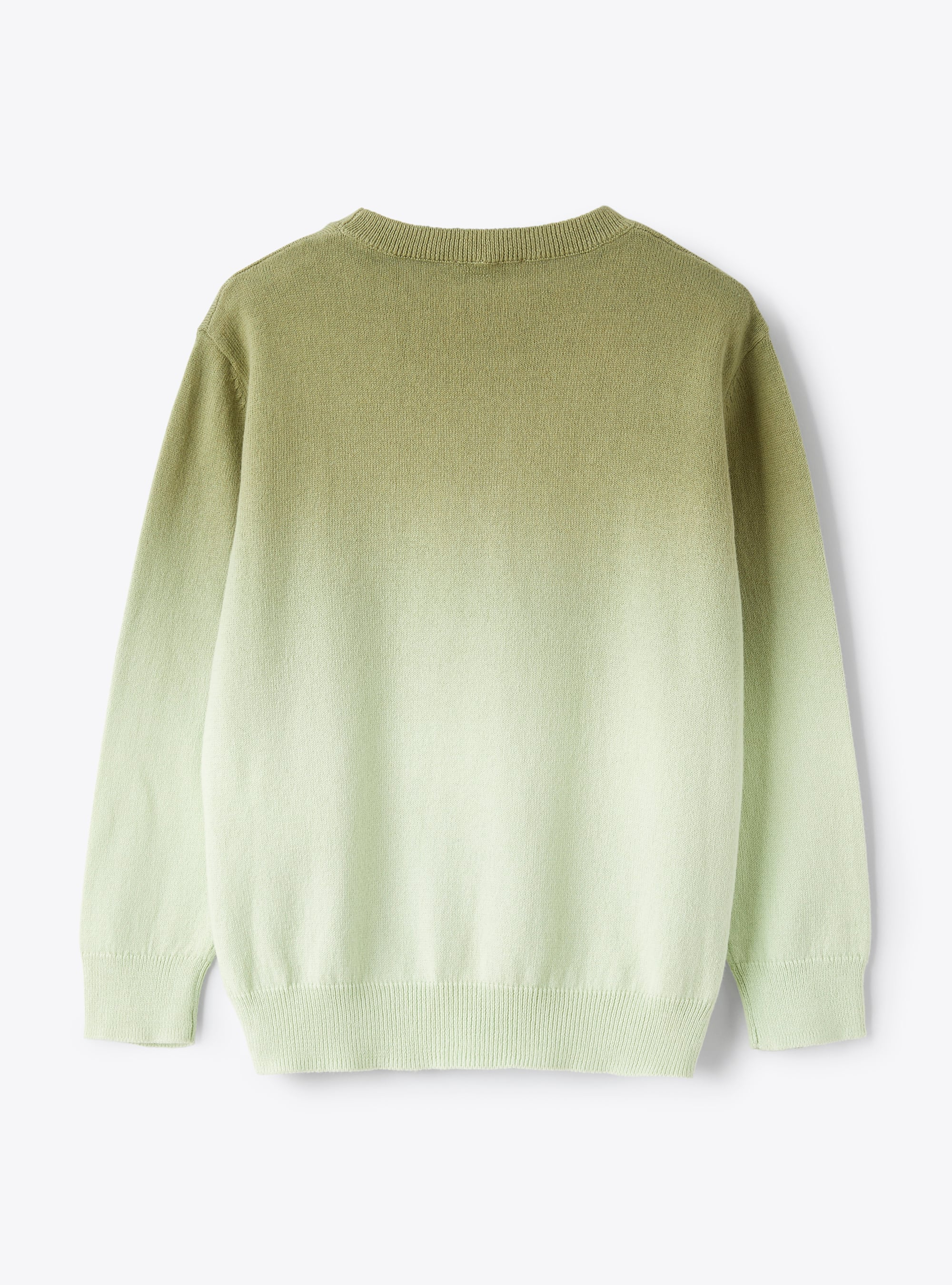 Pullover aus salbeigrüner Bio-Baumwolle - Grün | Il Gufo