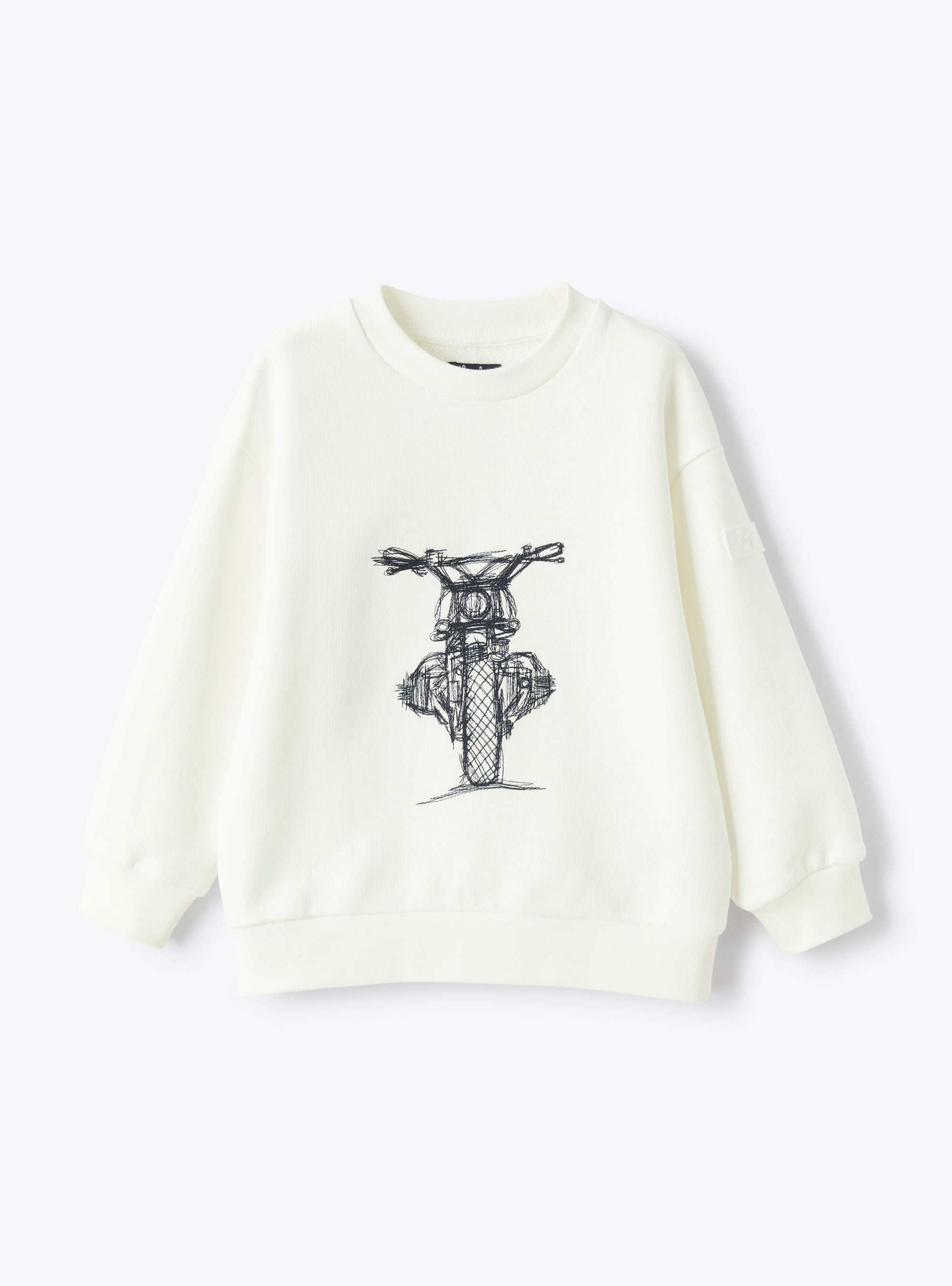 Sweatshirt with embroidered motorbike  - Sweatshirts - Il Gufo