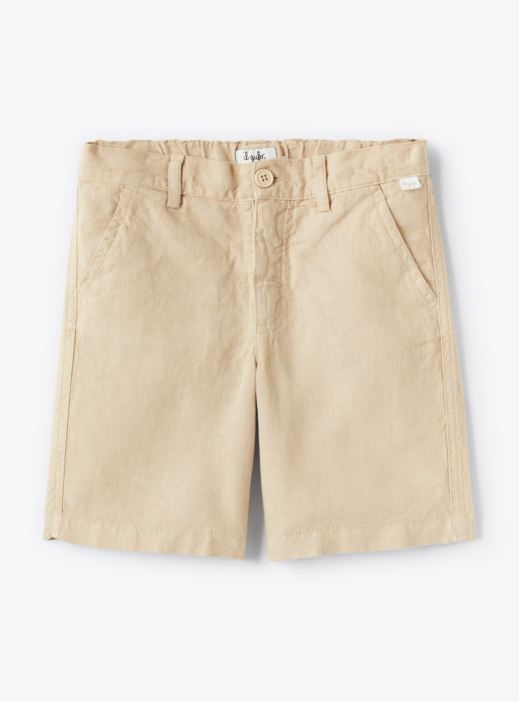 Bermuda shorts in linen - Brown | Il Gufo