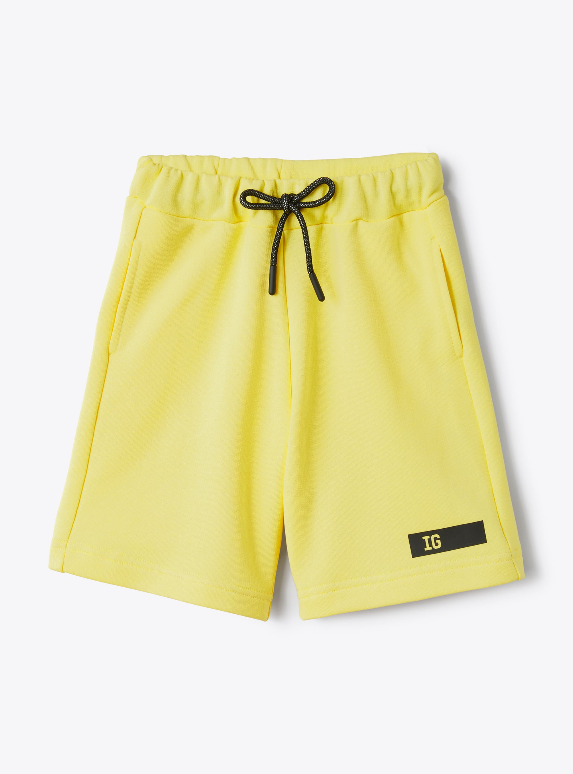 Bermuda shorts in yellow fleece with drawstring - Yellow | Il Gufo