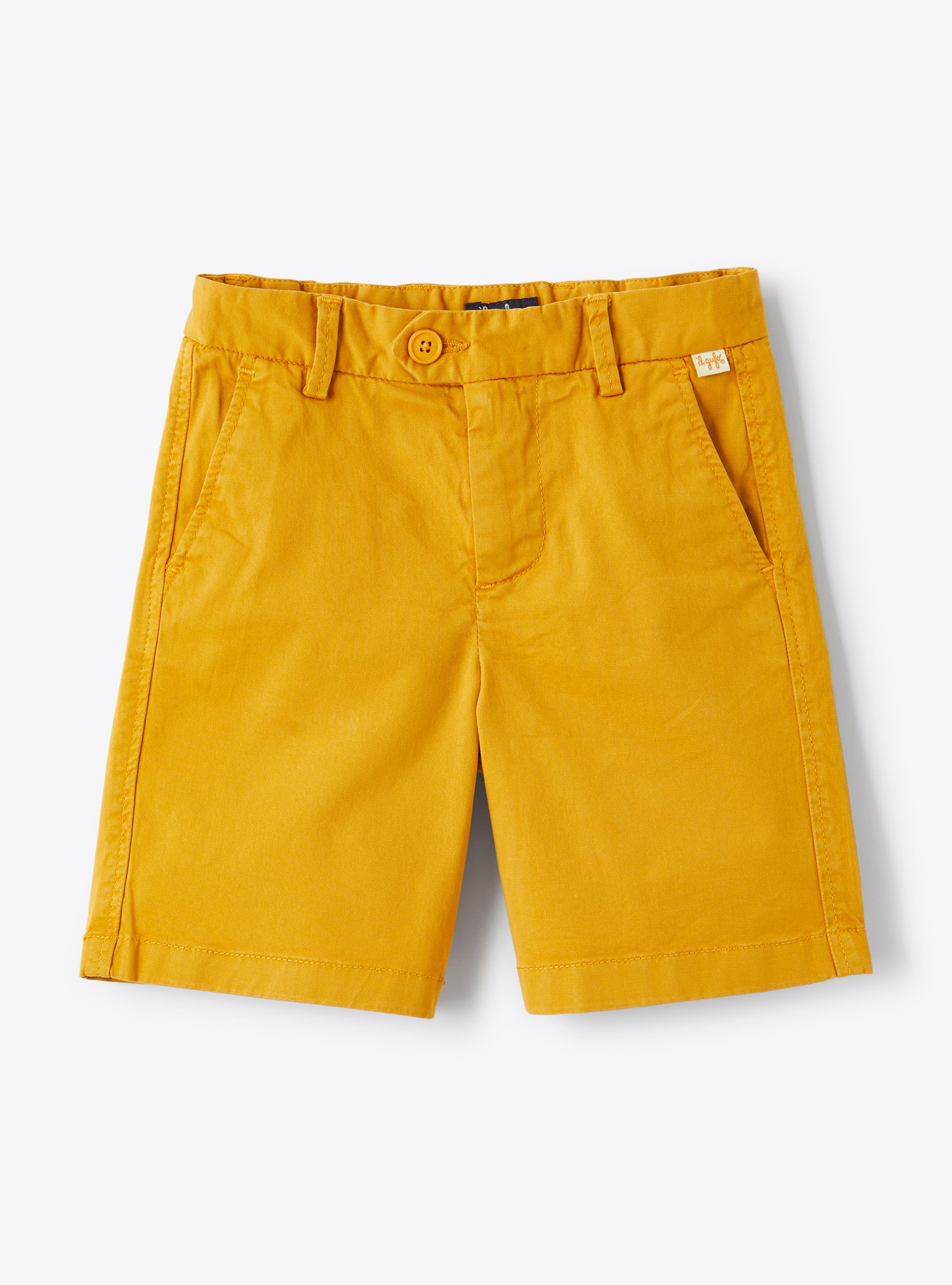 Bermuda shorts in cinnamon stretch gabardine - Trousers - Il Gufo