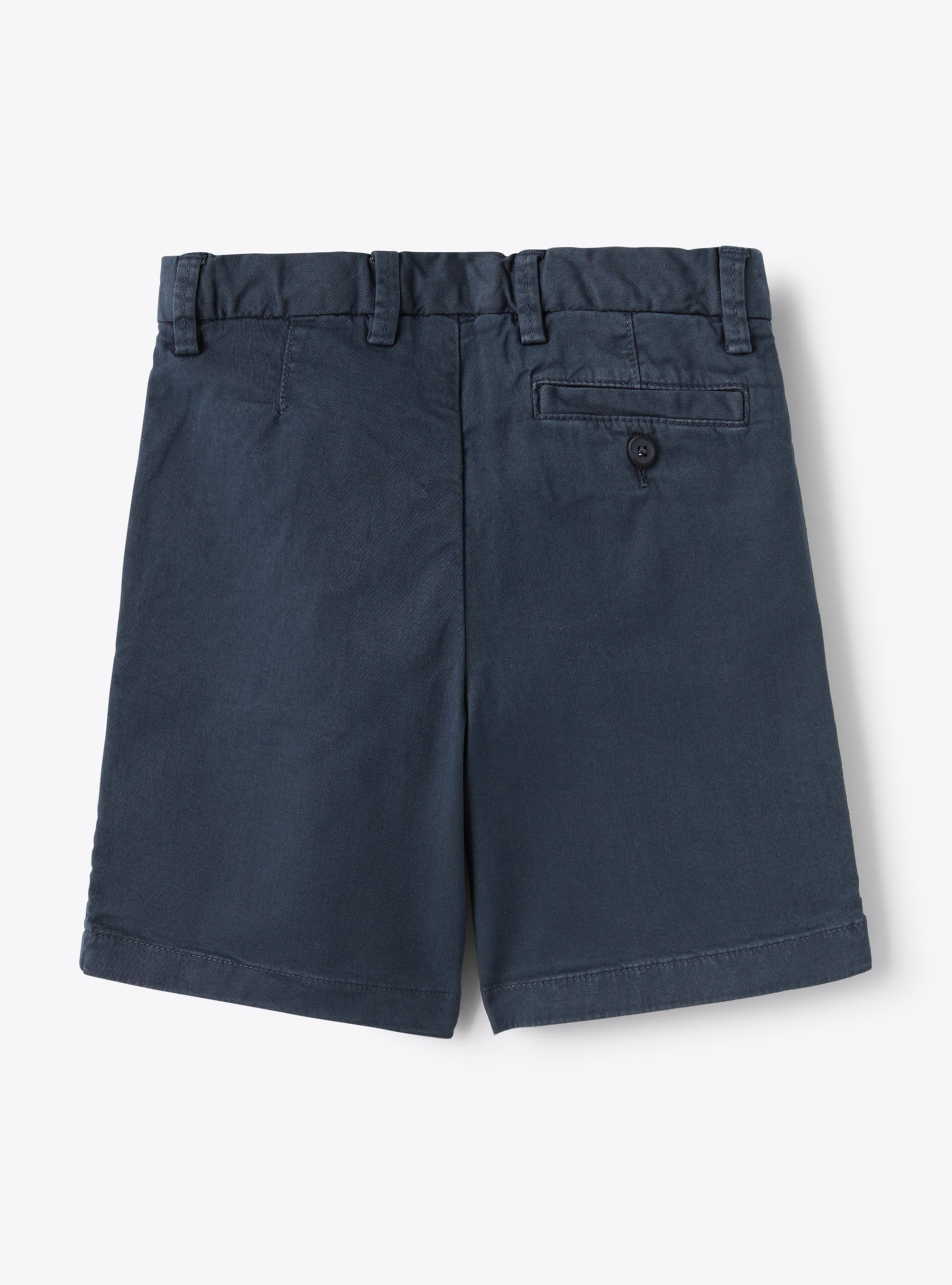 Bermuda shorts in stretchy blue gabardine - Blue | Il Gufo